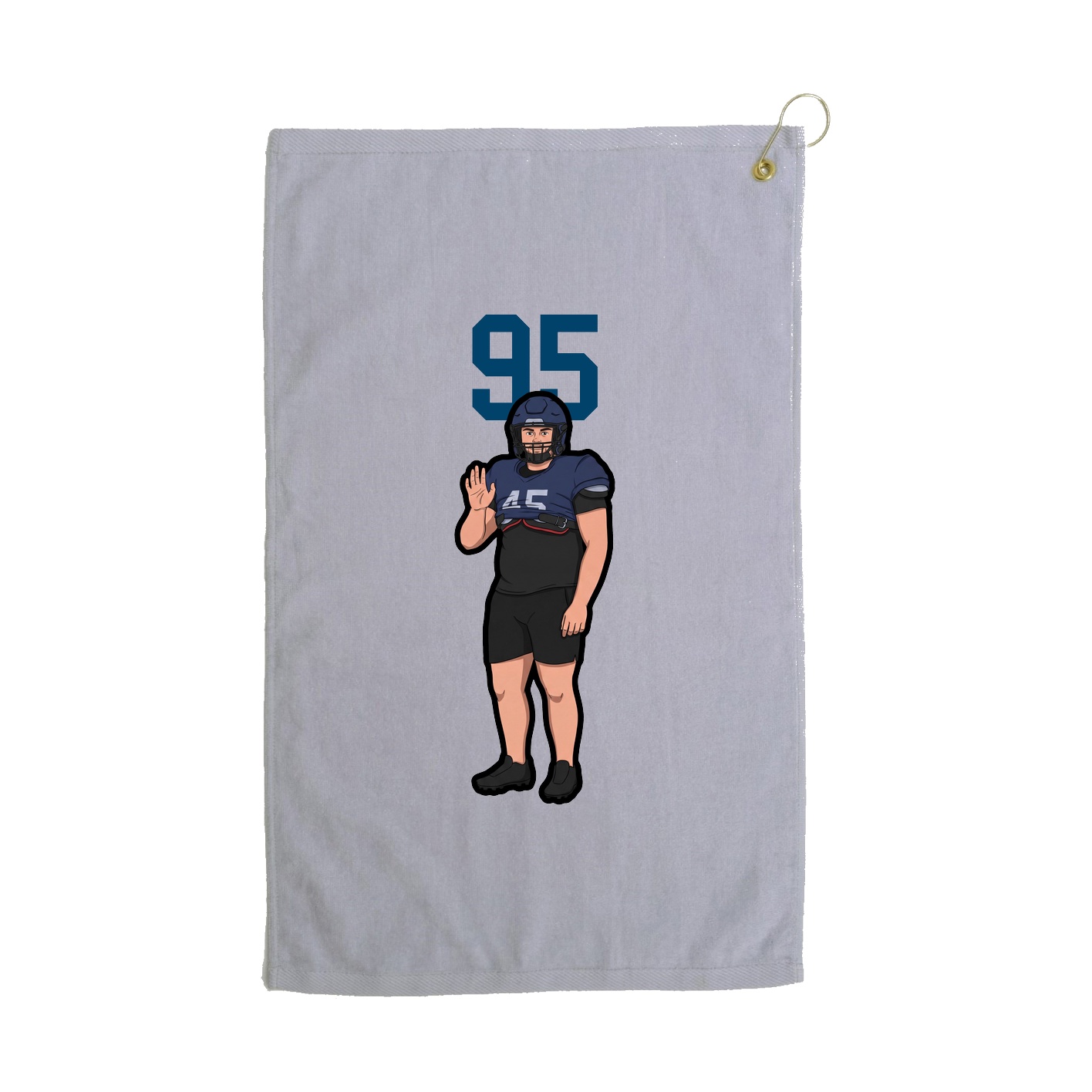 Golf Towel — Number Top in Grey