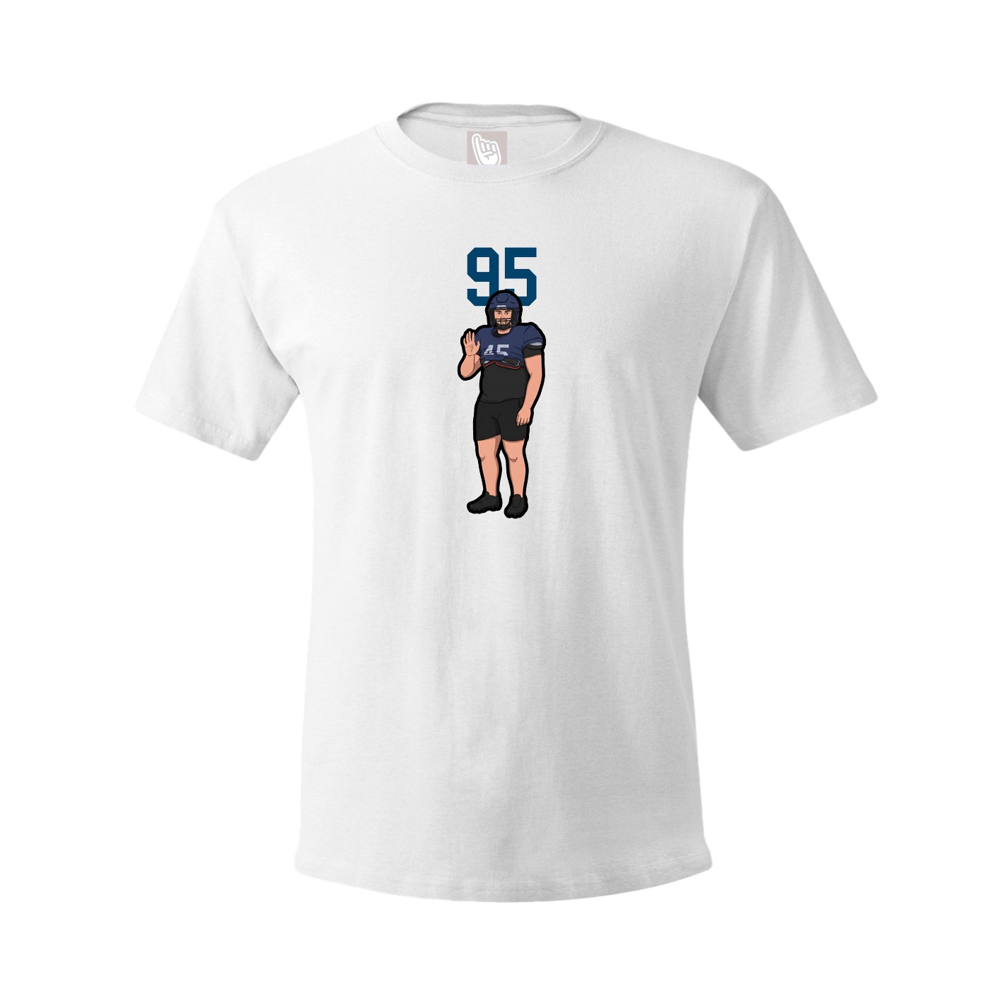 Youth Tee — Number Top in White