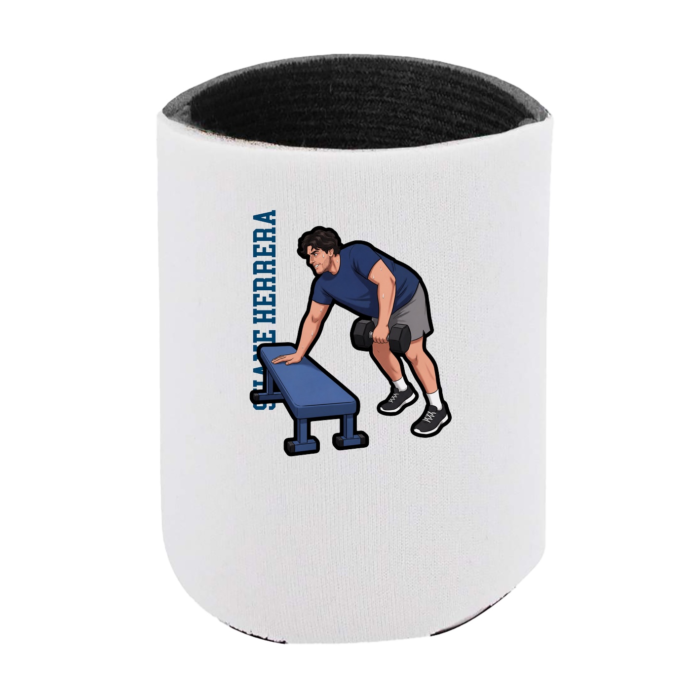 Can Holder — Name Vertical in White