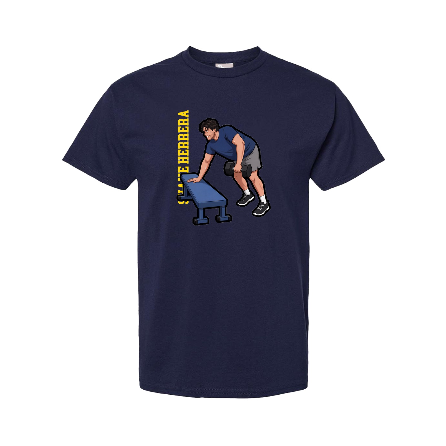 Tee — Name Vertical in Navy