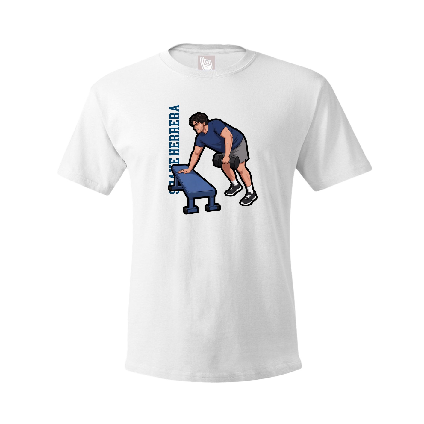 Youth Tee — Name Vertical in White