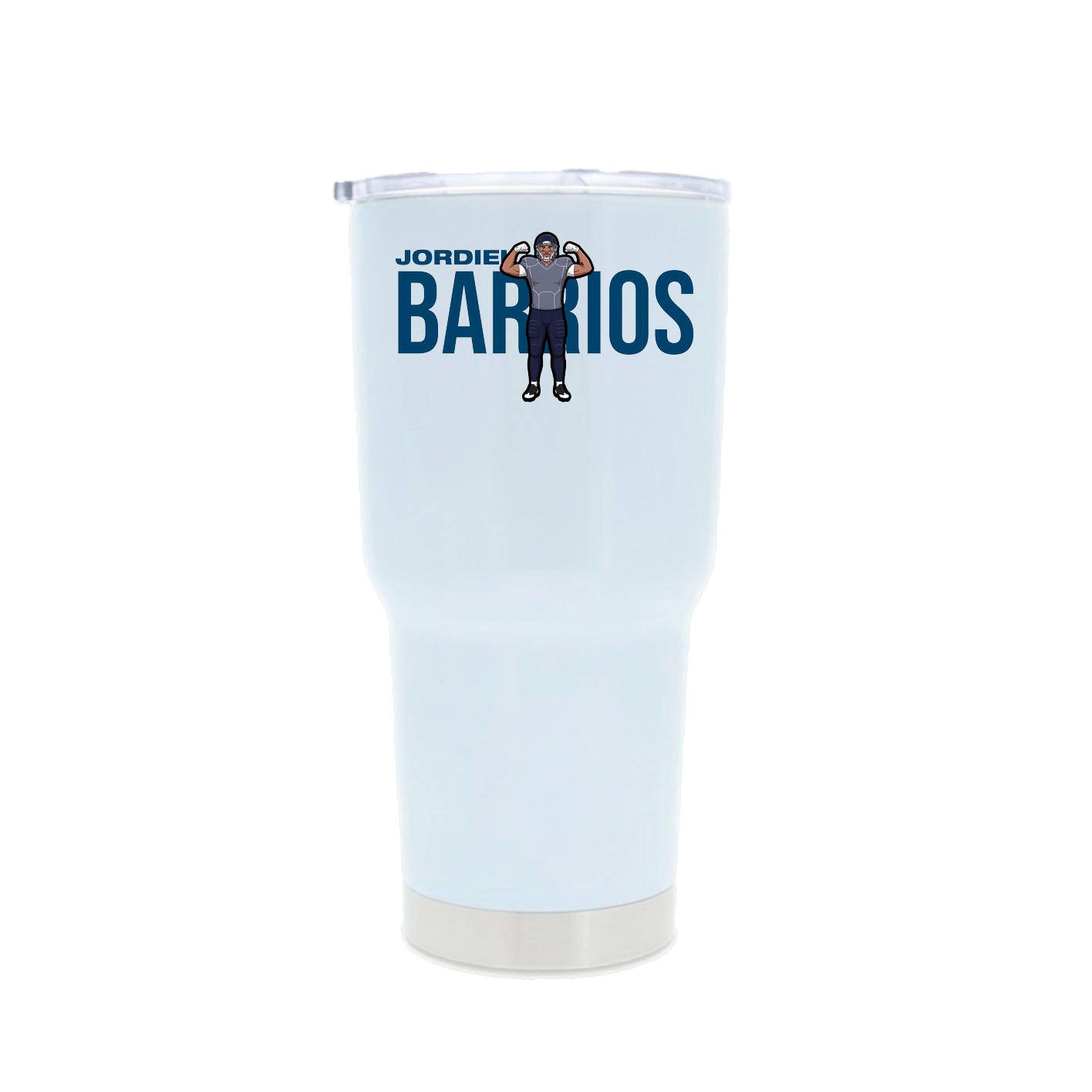 30oz Stainless Steel Tumbler — Player Name in White