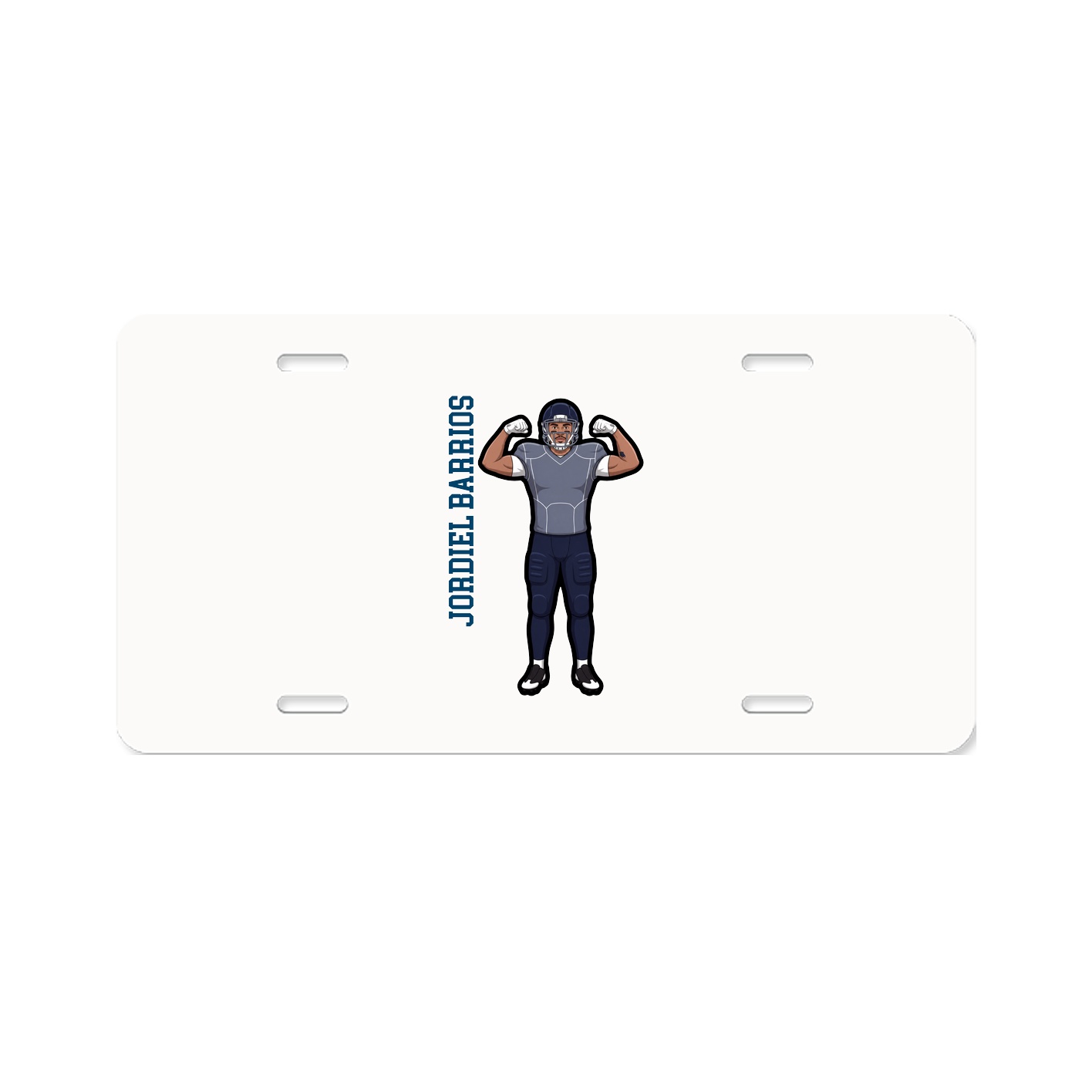 License Plate — Name Vertical in Classic