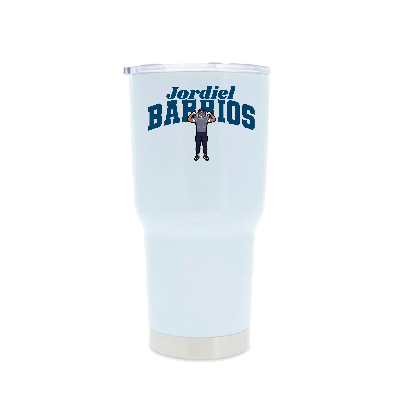 30oz Stainless Steel Tumbler — Signature Arch in White