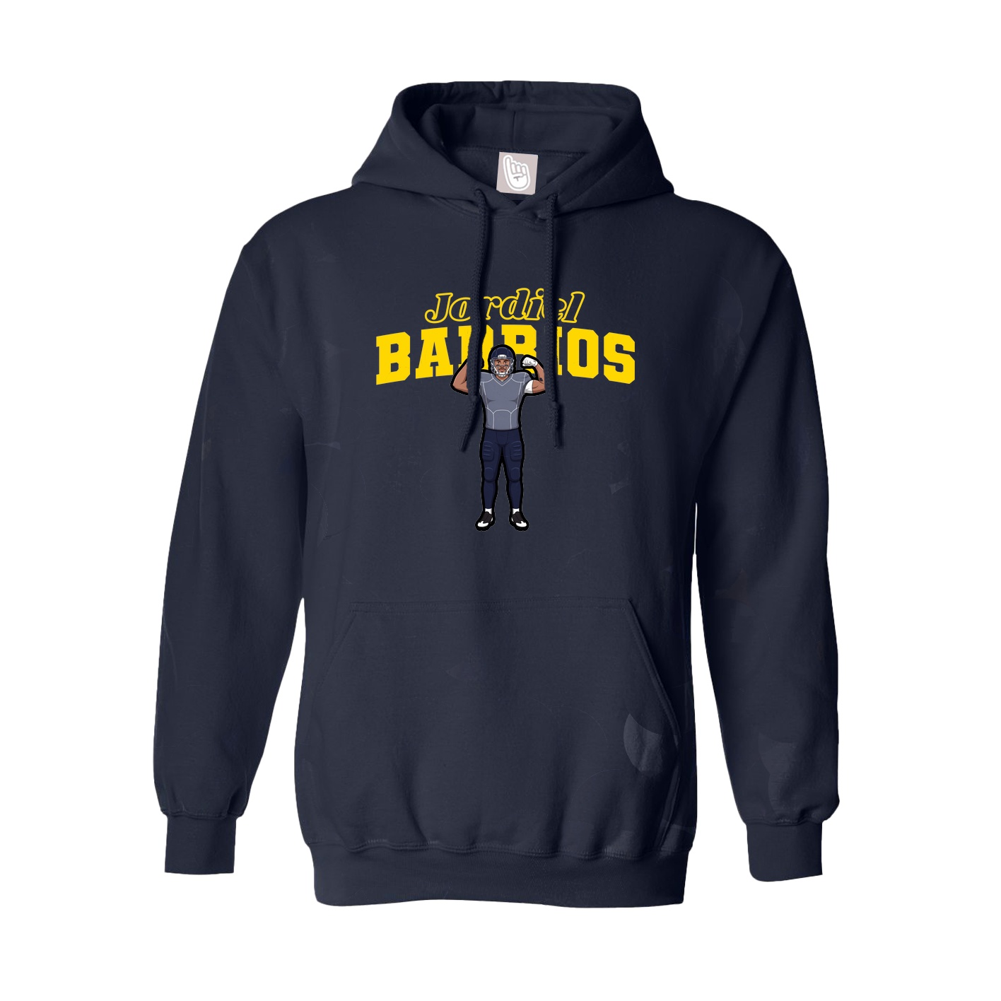 Youth Hoodie — Name Arch in Navy
