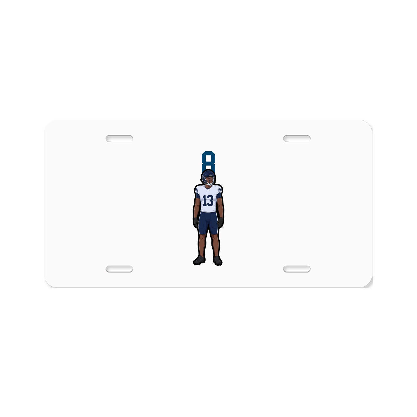 License Plate — Number Top in Classic