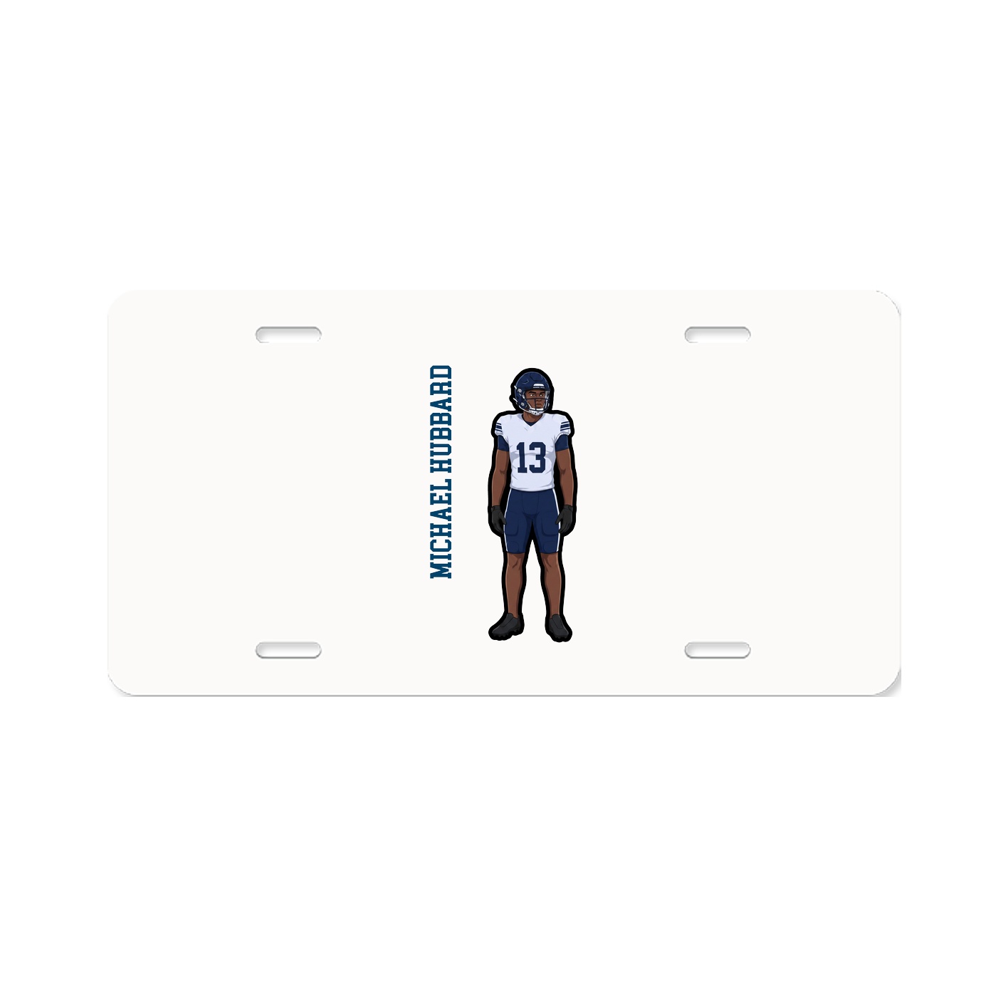 License Plate — Name Vertical in Classic