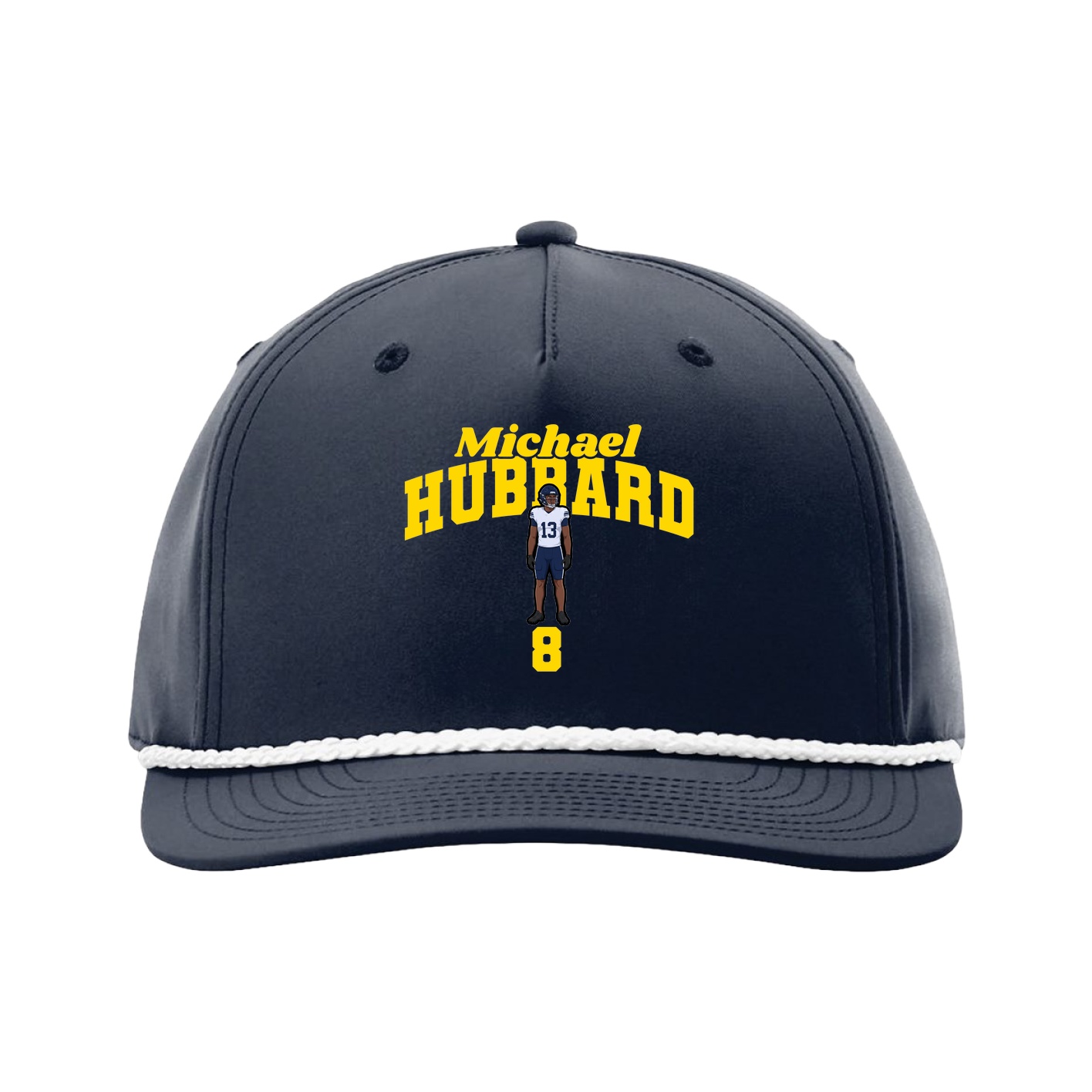 Five-Panel Classic Rope Cap — Signature Arch in Navy