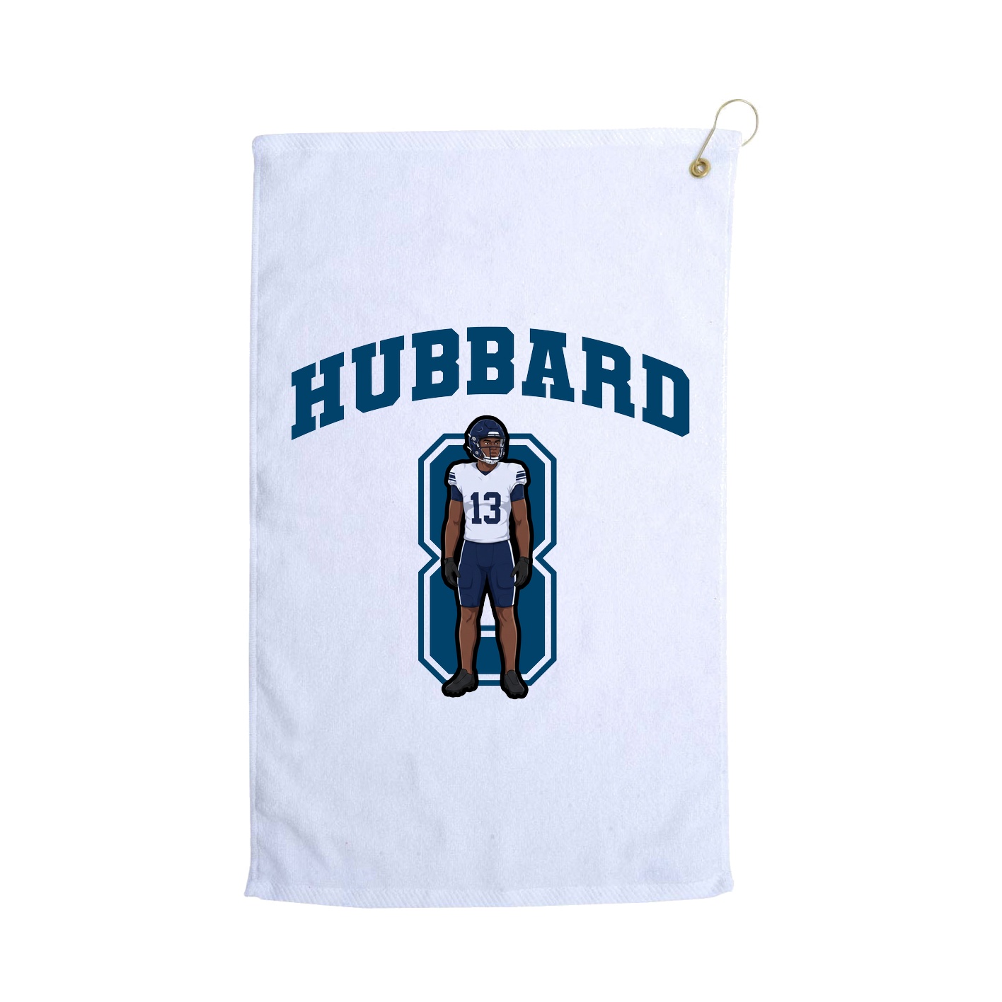 Golf Towel — Number in White