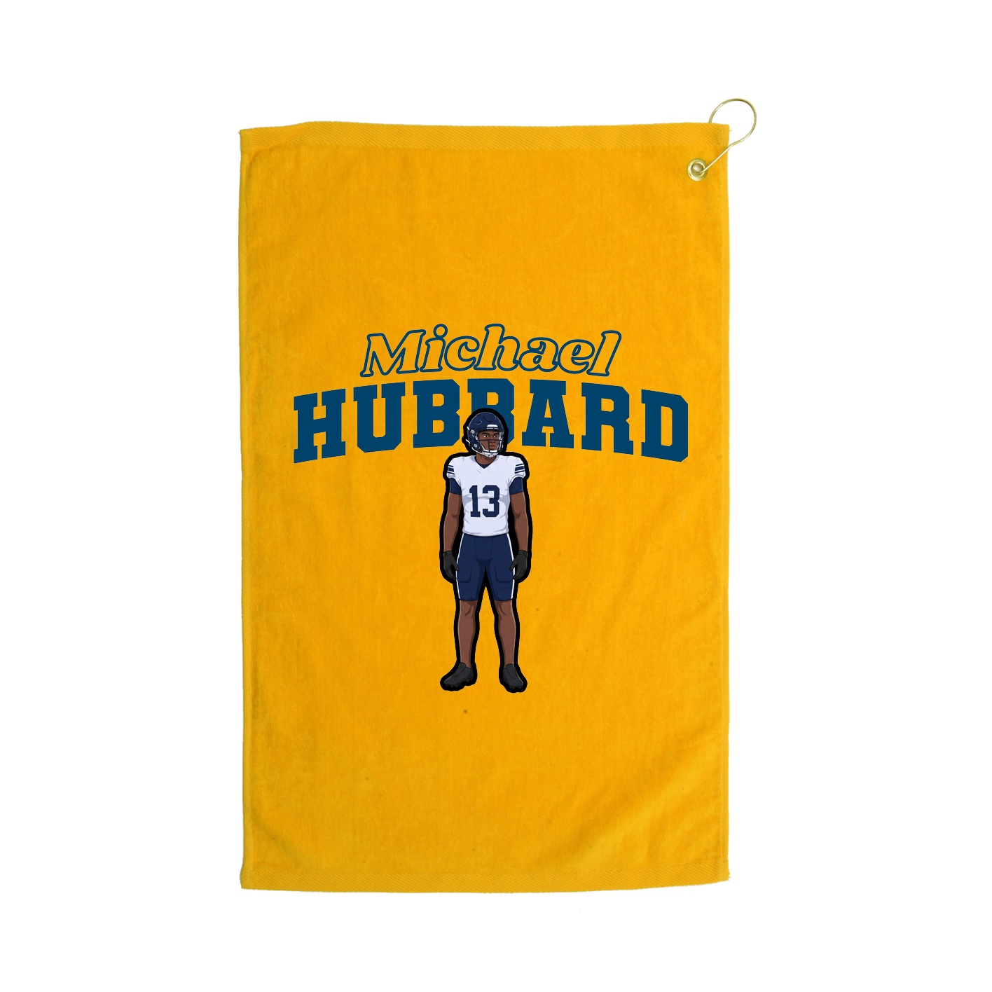 Golf Towel — Name Arch in Gold
