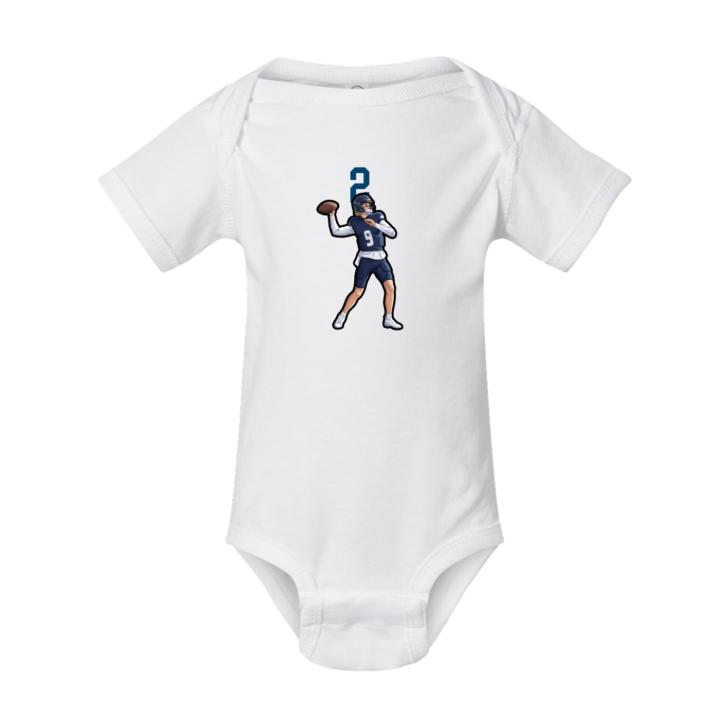 Baby Onesie — Number Top in White