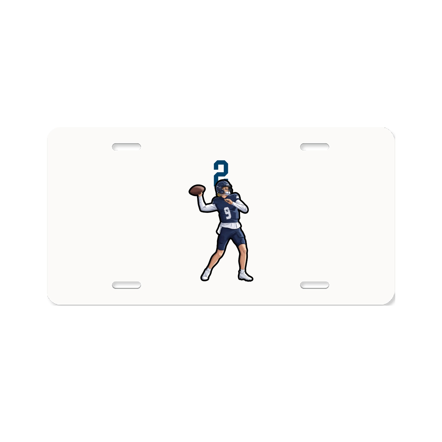 License Plate — Number Top in Classic