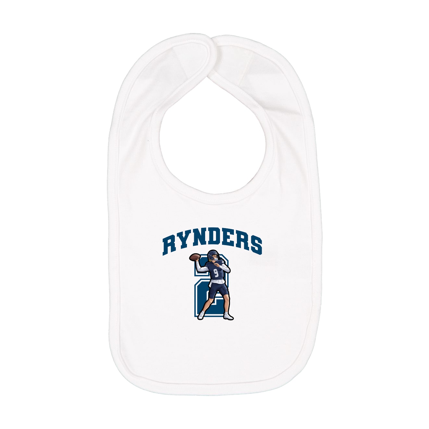 Infant Bib — Number in White