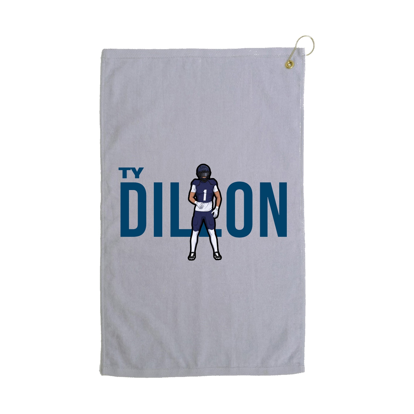 Golf Towel — Player Name in Grey