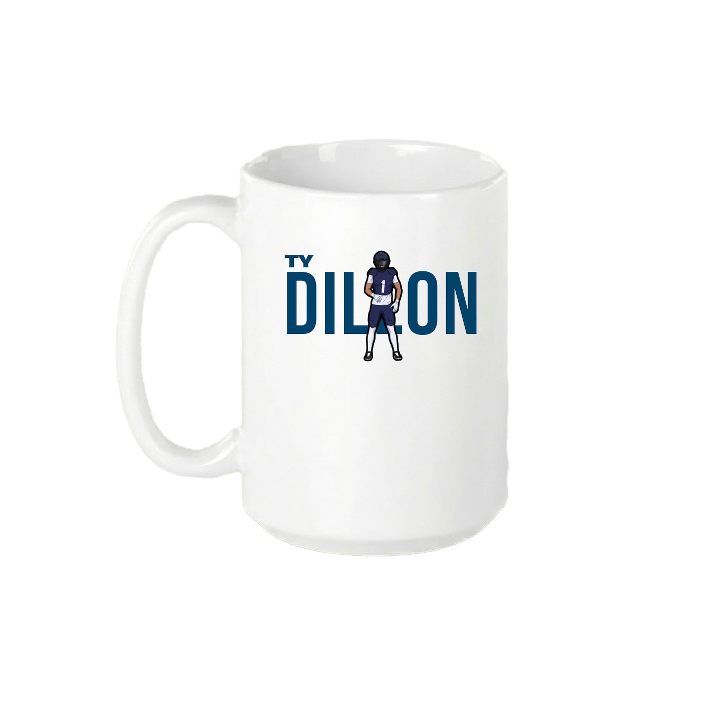 15oz Coffee Mug — Player Name in White