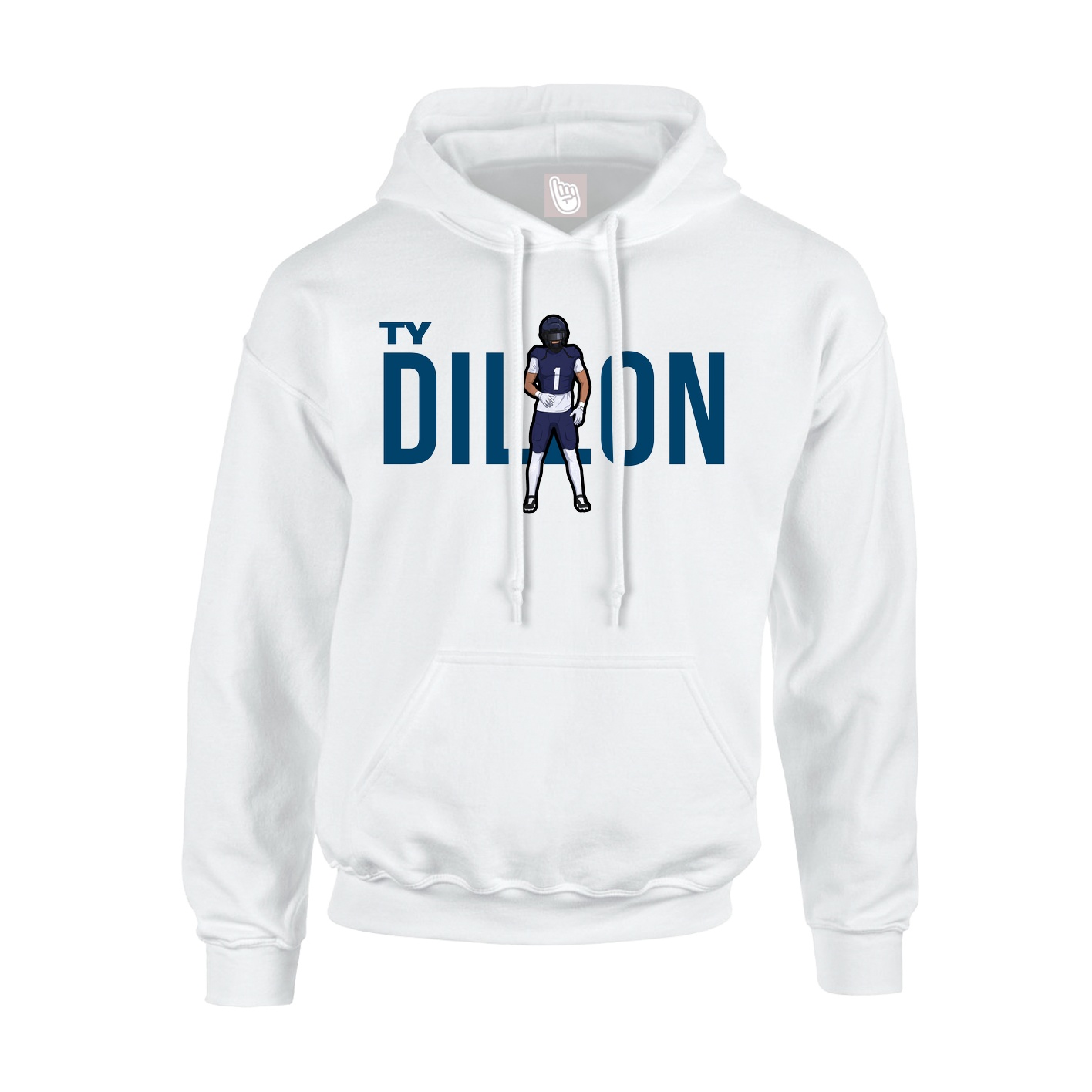 Youth Hoodie — Player Name in White