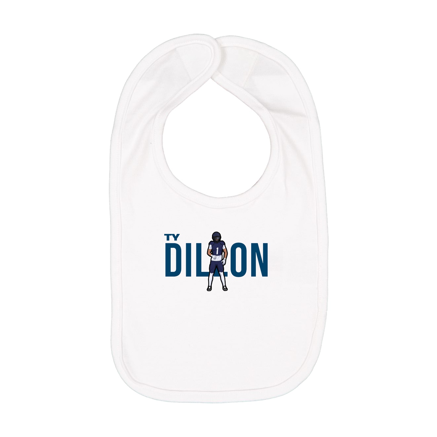 Infant Bib — Player Name in White