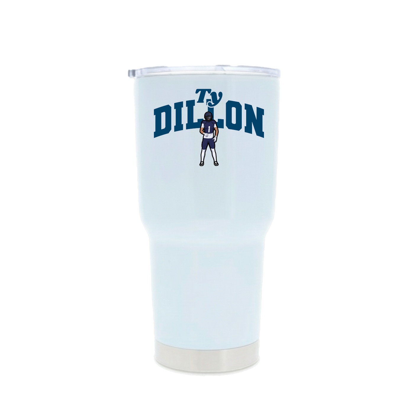30oz Stainless Steel Tumbler — Signature Arch in White