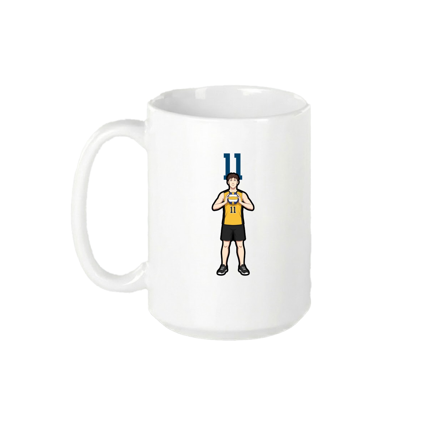 15oz Coffee Mug — Number Top in White