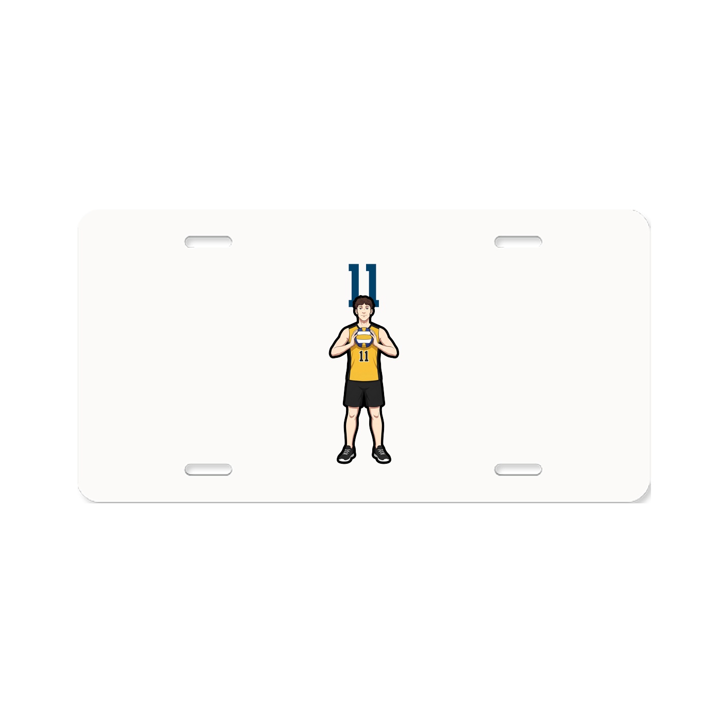 License Plate — Number Top in Classic
