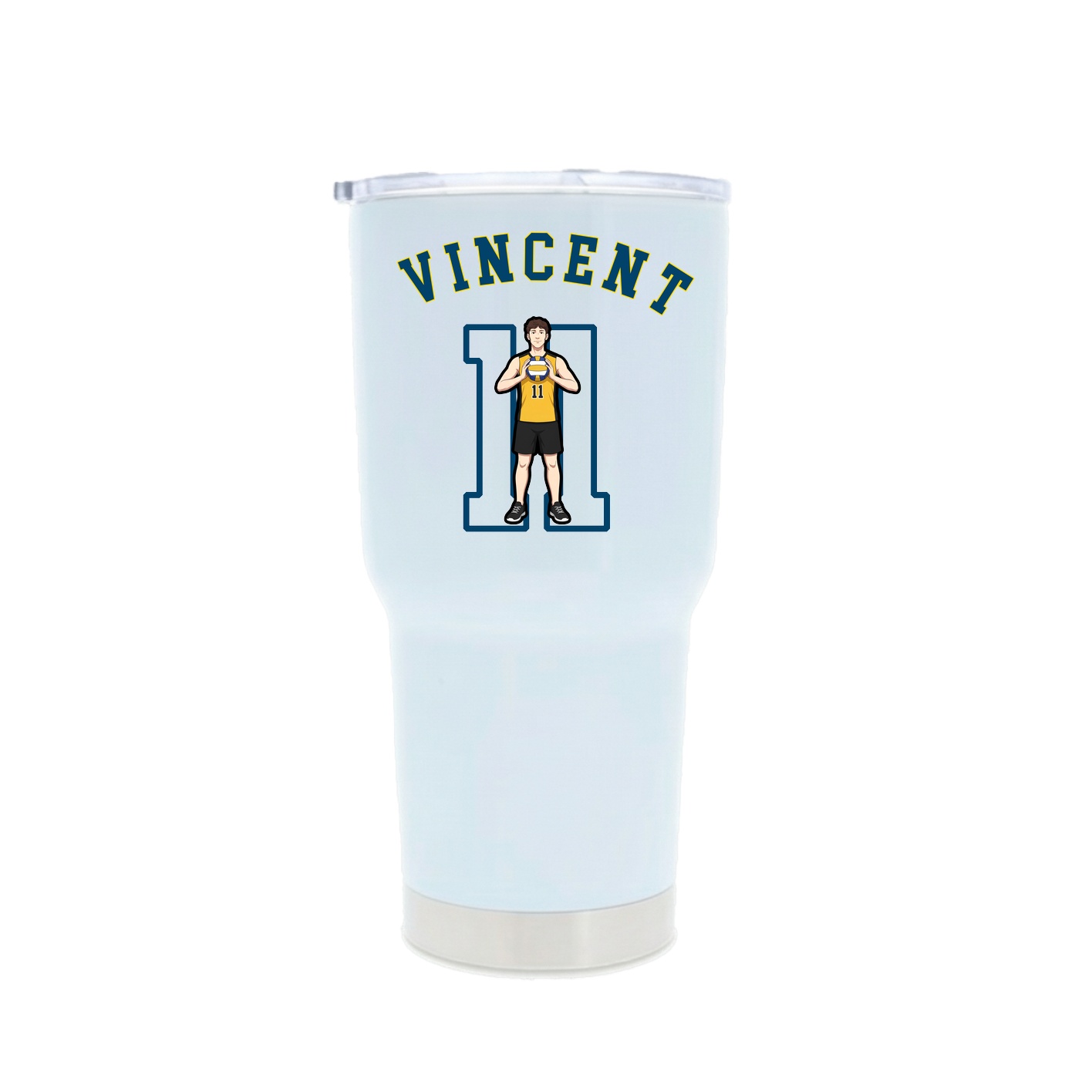 30oz Stainless Steel Tumbler — Shirsey Arch in White