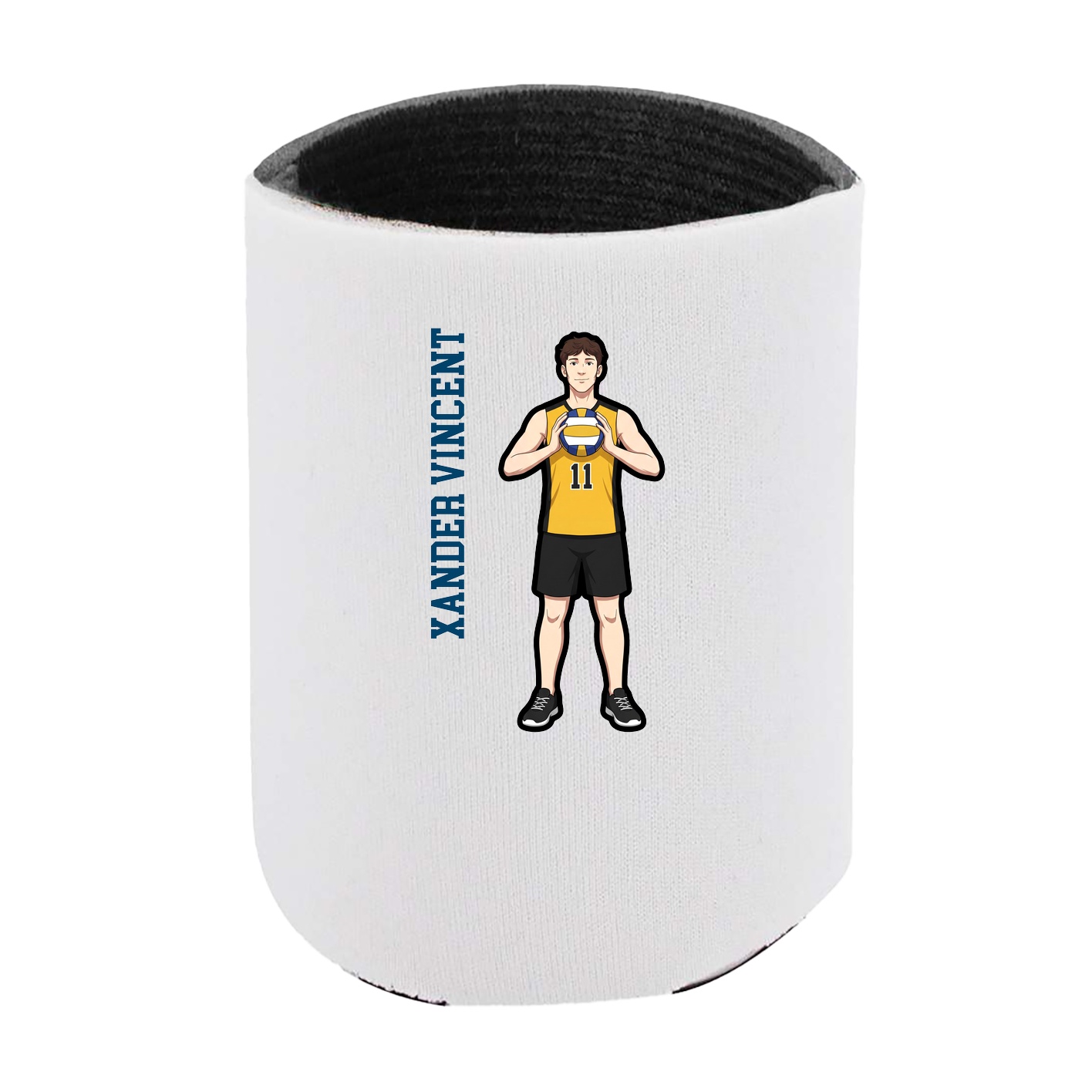 Can Holder — Name Vertical in White