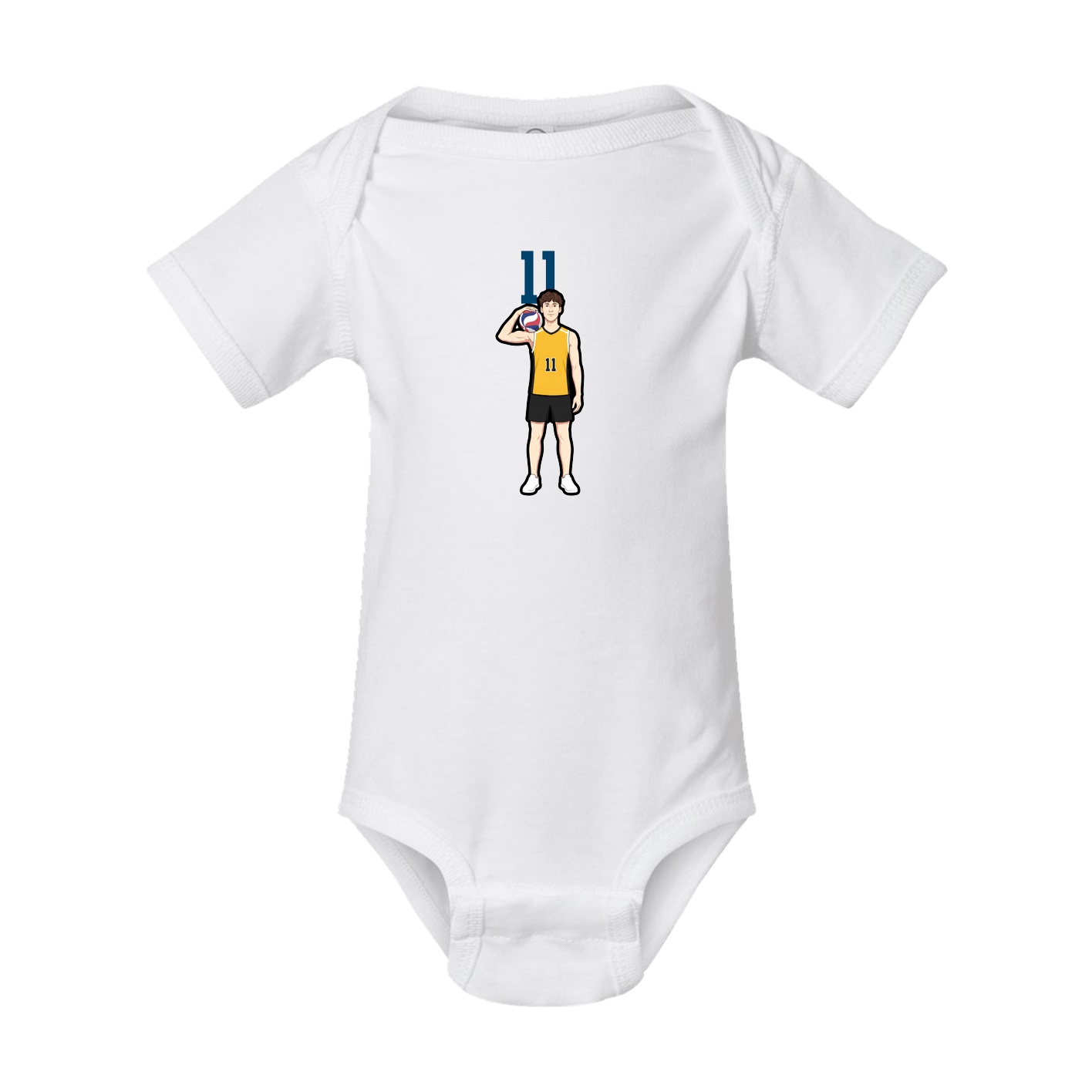 Baby Onesie — Number Top in White