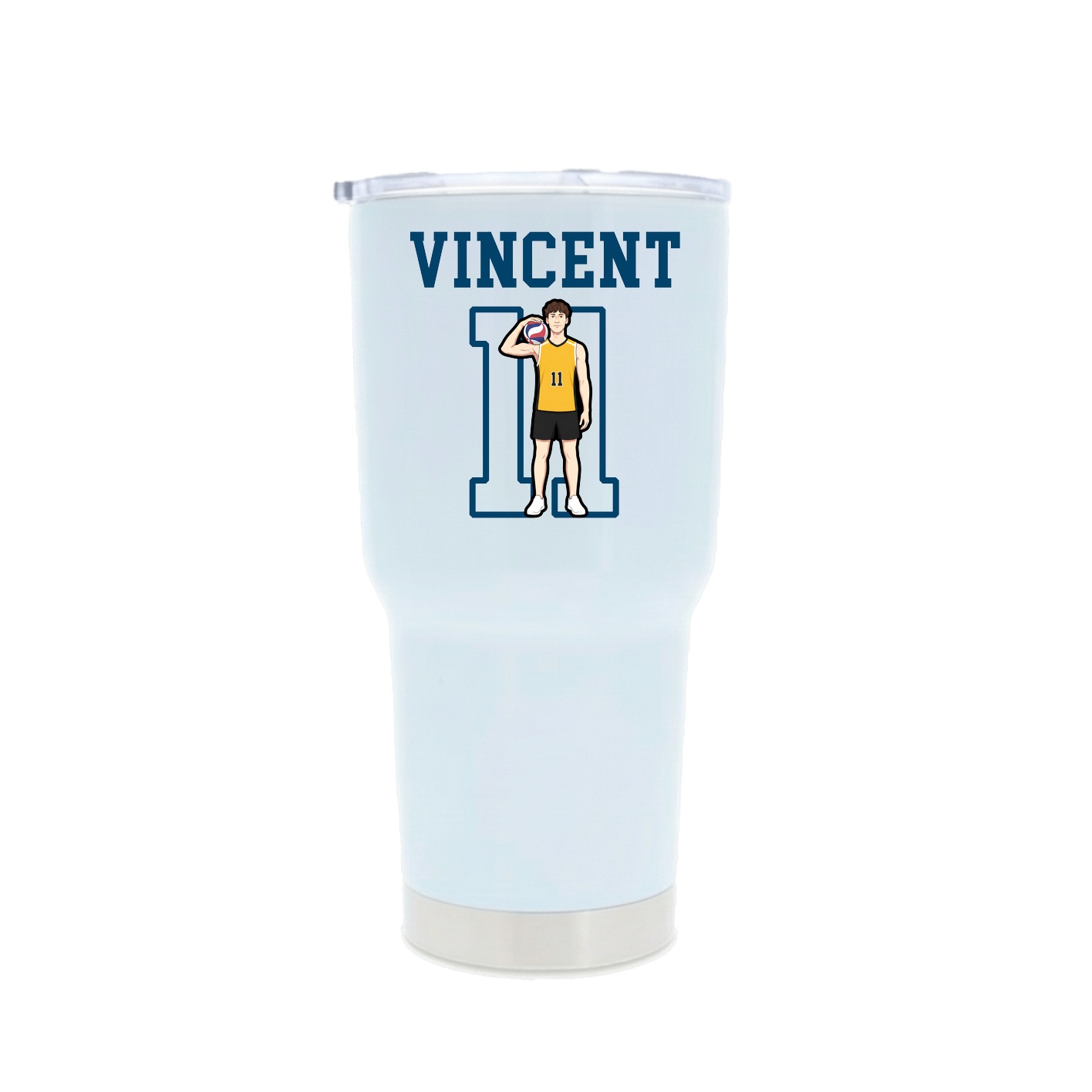 30oz Stainless Steel Tumbler — Shirsey in White