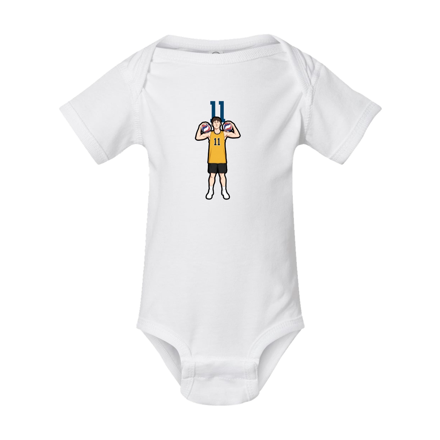 Baby Onesie — Number Top in White