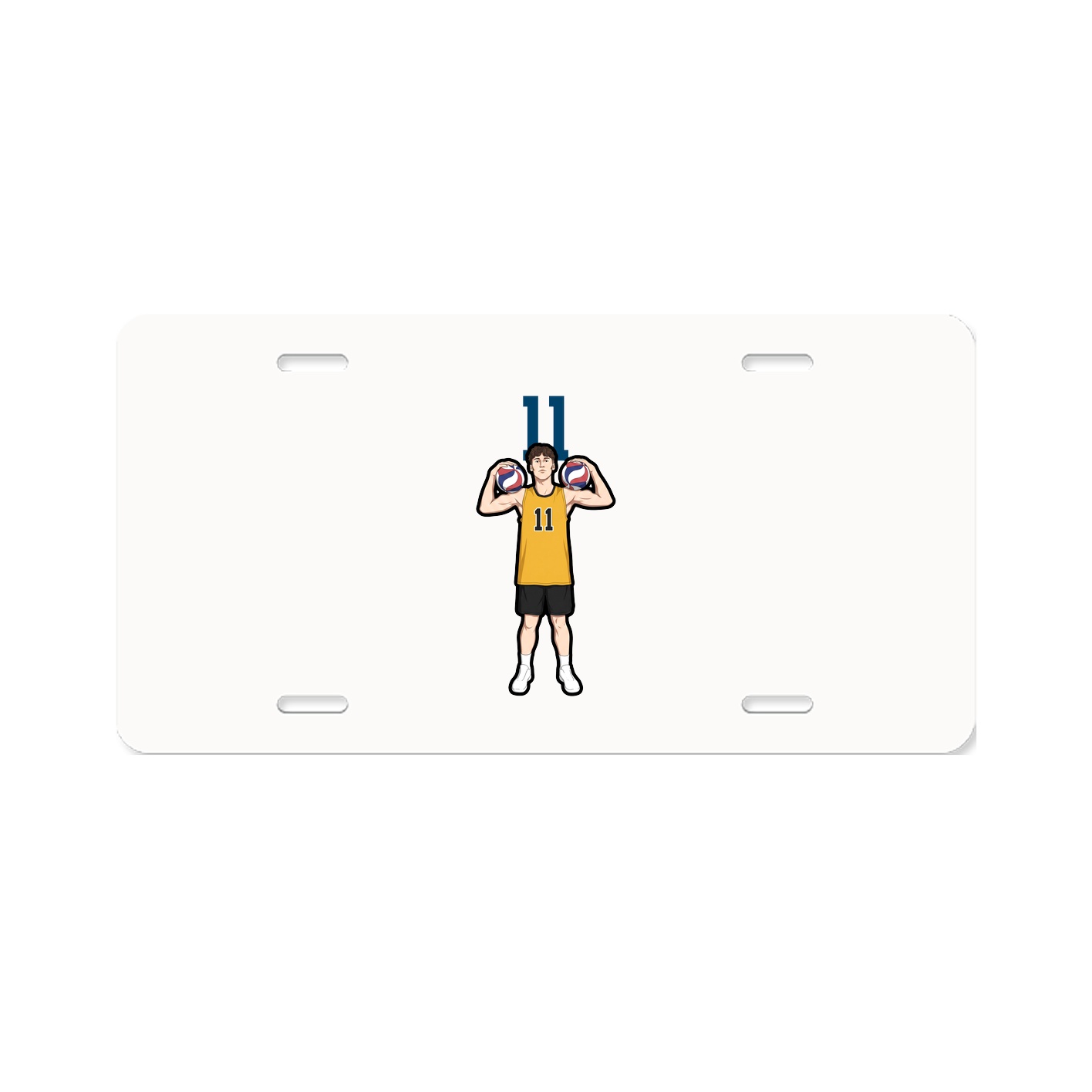 License Plate — Number Top in Classic