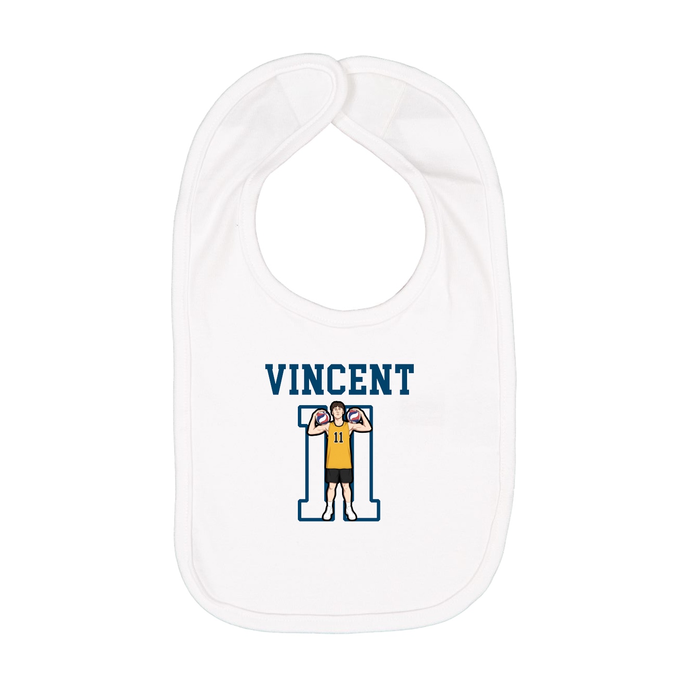 Infant Bib — Shirsey in White