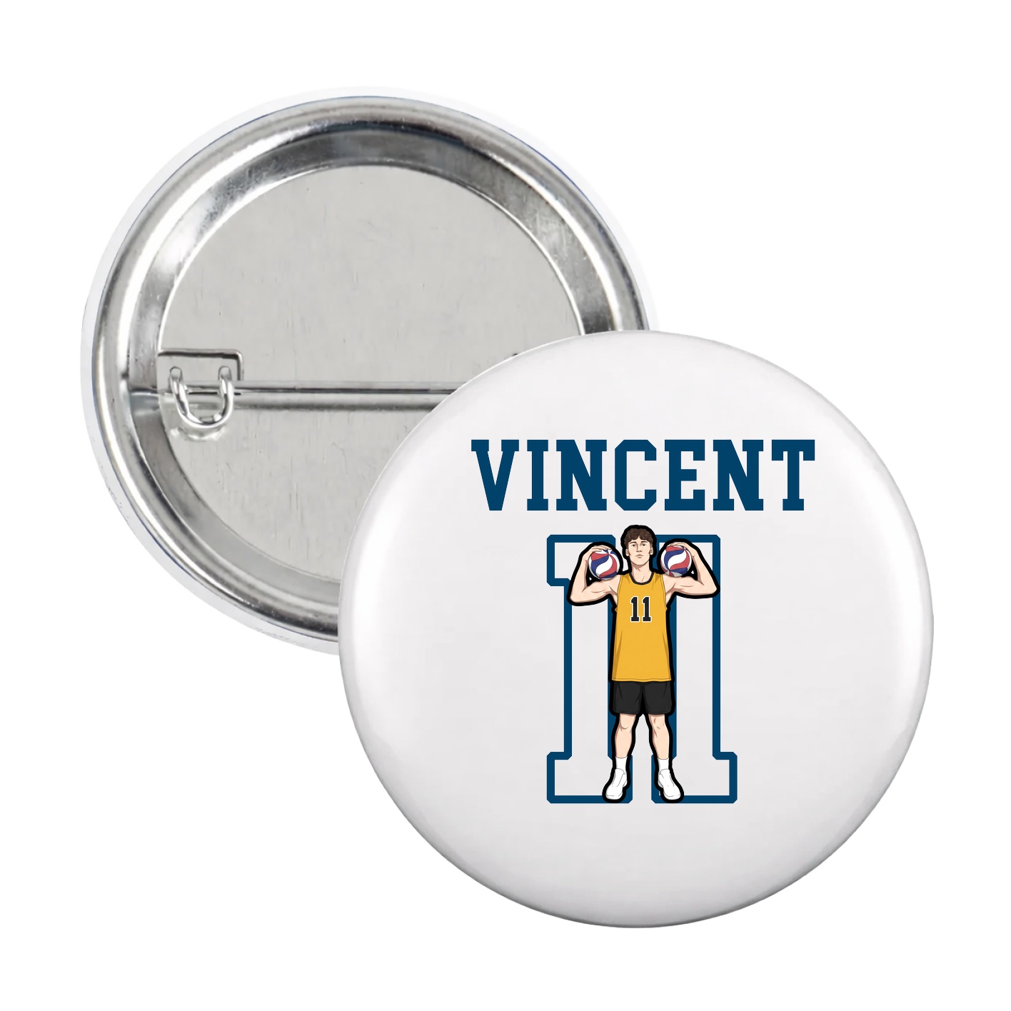 Game Day Button — Shirsey in White