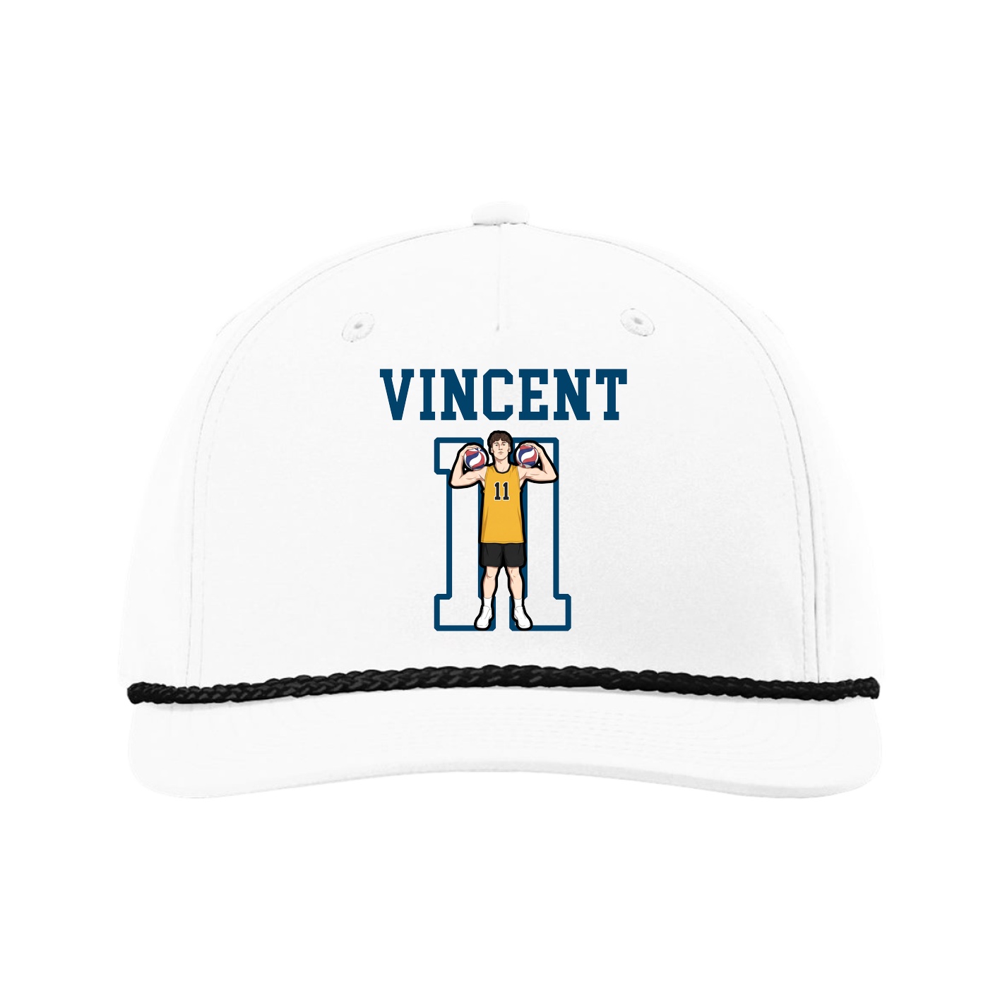 Five-Panel Classic Rope Cap — Shirsey in White