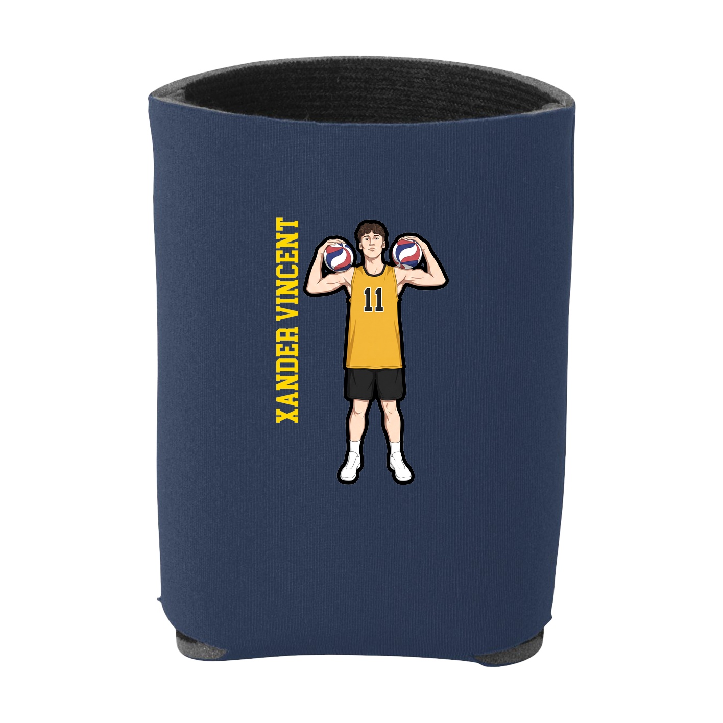 Can Holder — Name Vertical in Navy