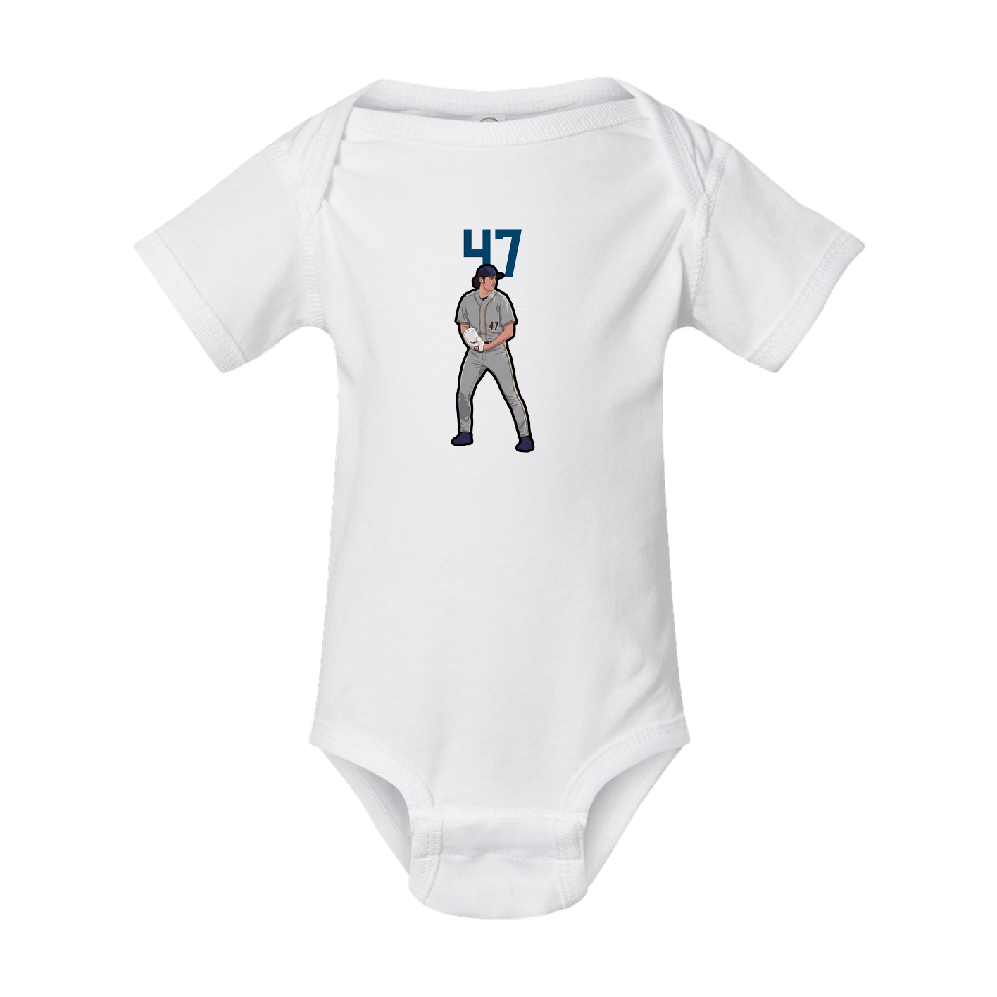 Baby Onesie — Number Top in White