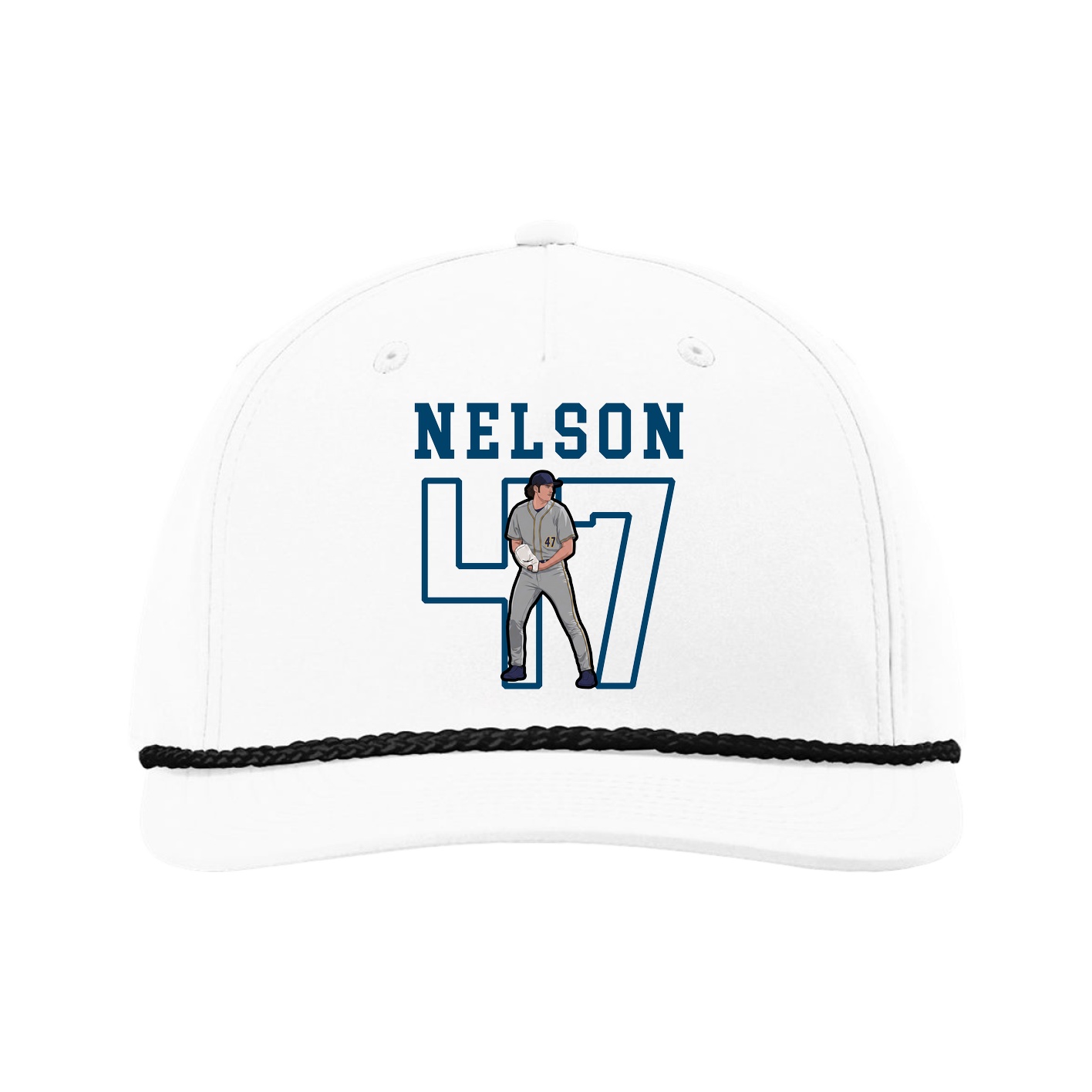 Five-Panel Classic Rope Cap — Shirsey in White