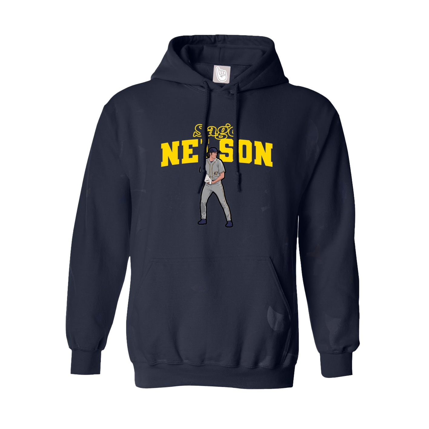 Hoodie — Name Arch in Navy