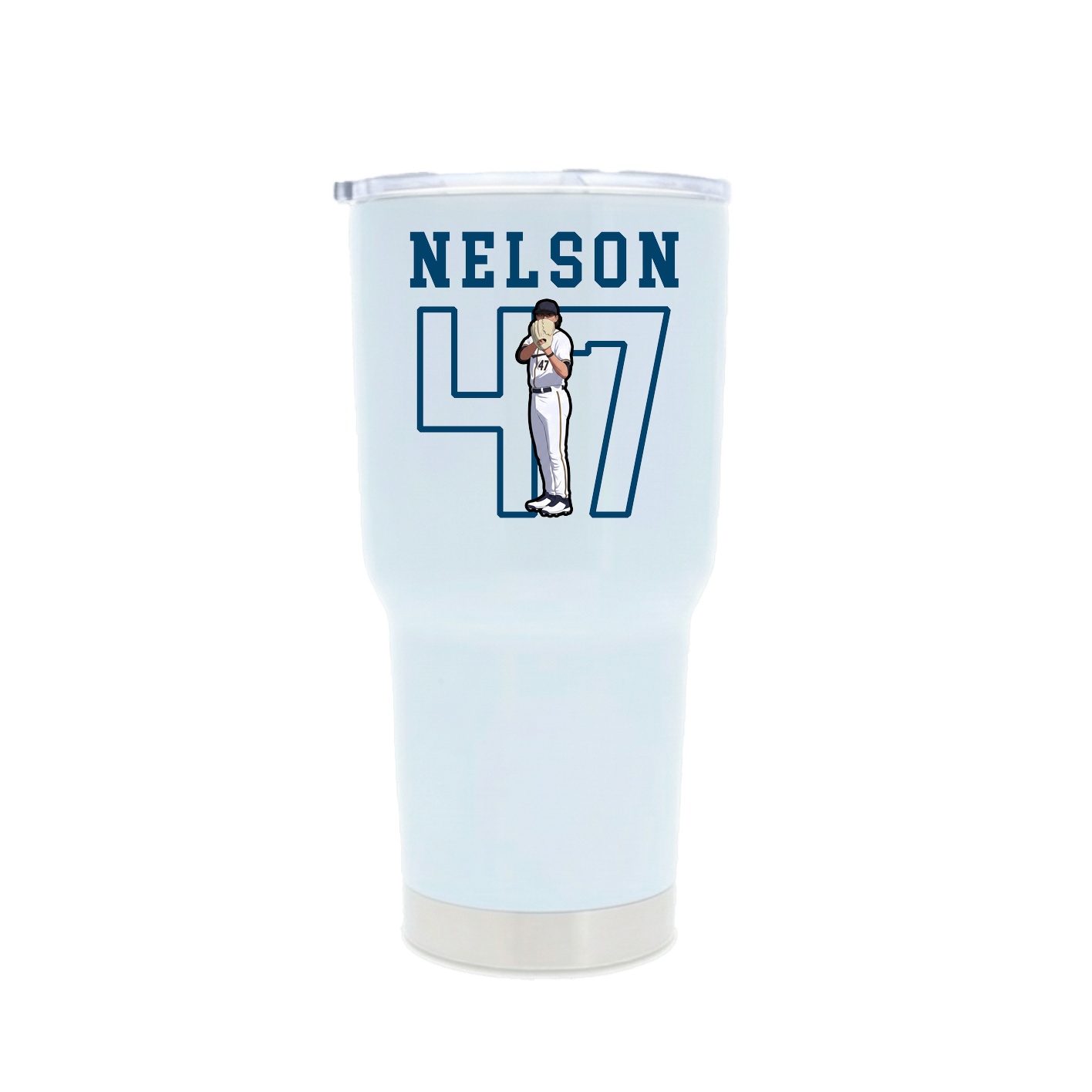 30oz Stainless Steel Tumbler — Shirsey in White