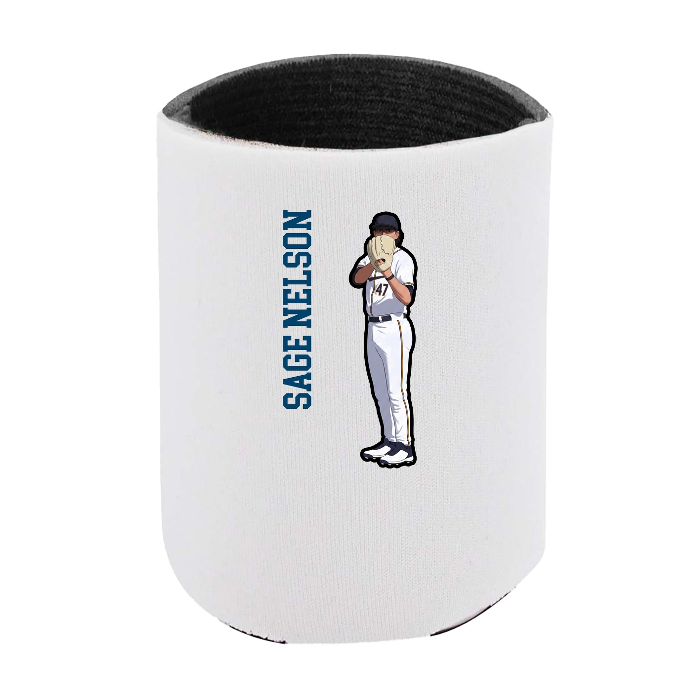 Can Holder — Name Vertical in White