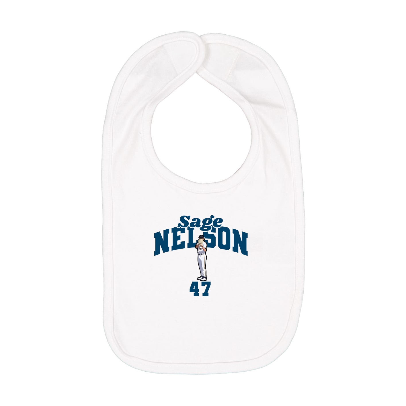 Infant Bib — Signature Arch in White