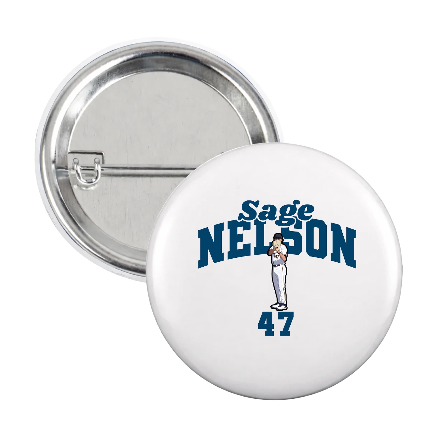 Game Day Button — Signature Arch in White