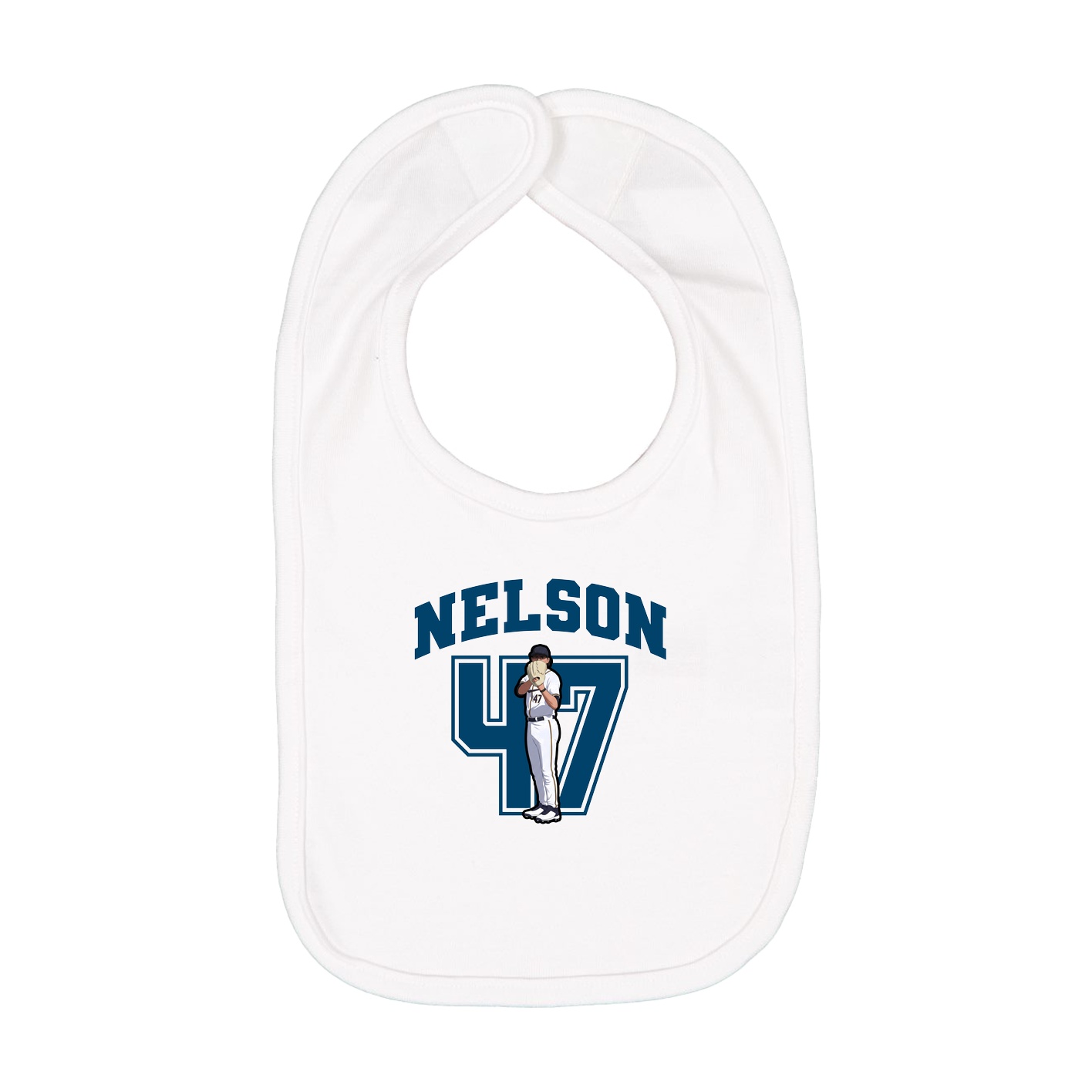 Infant Bib — Number in White