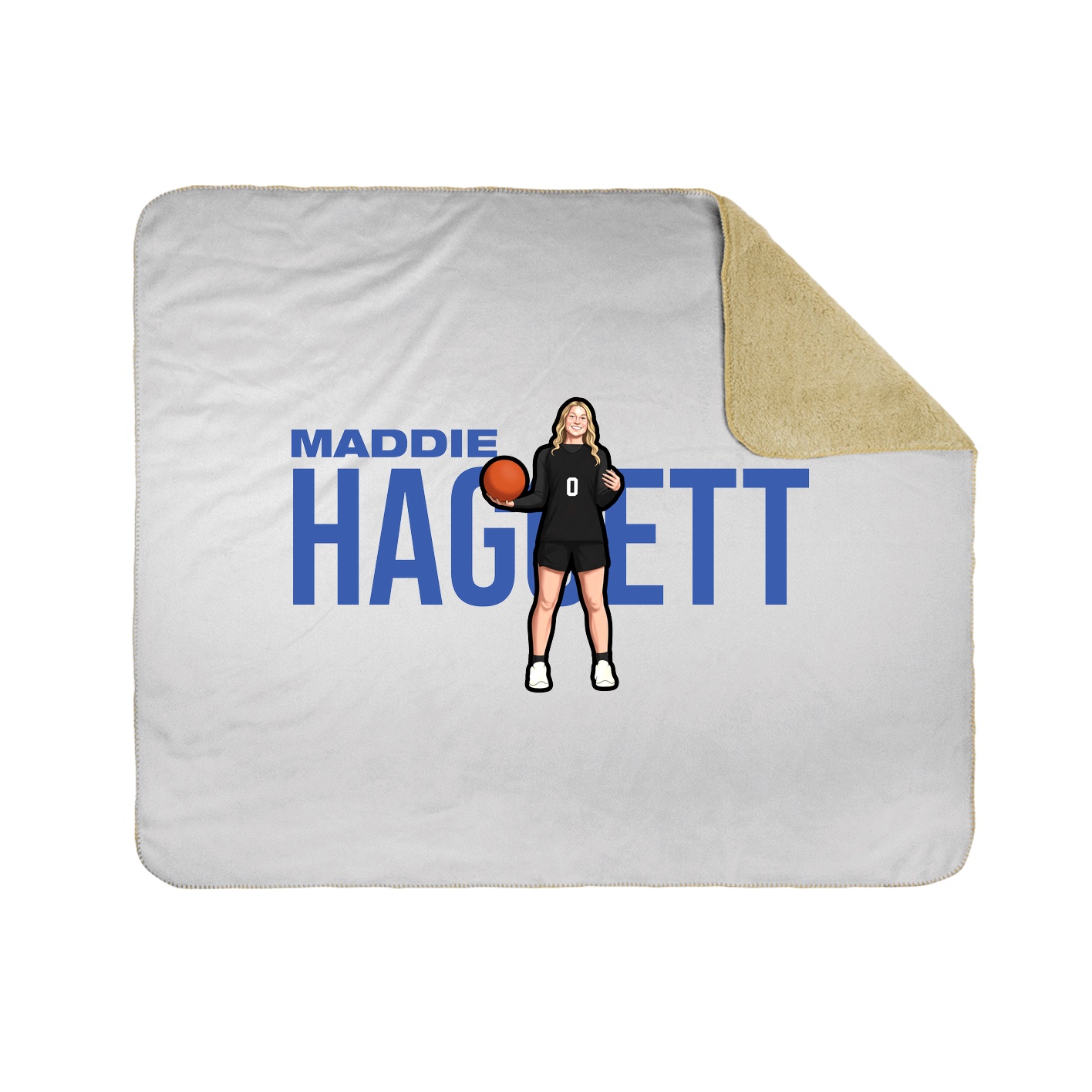 Throw Blanket — Player Name in White
