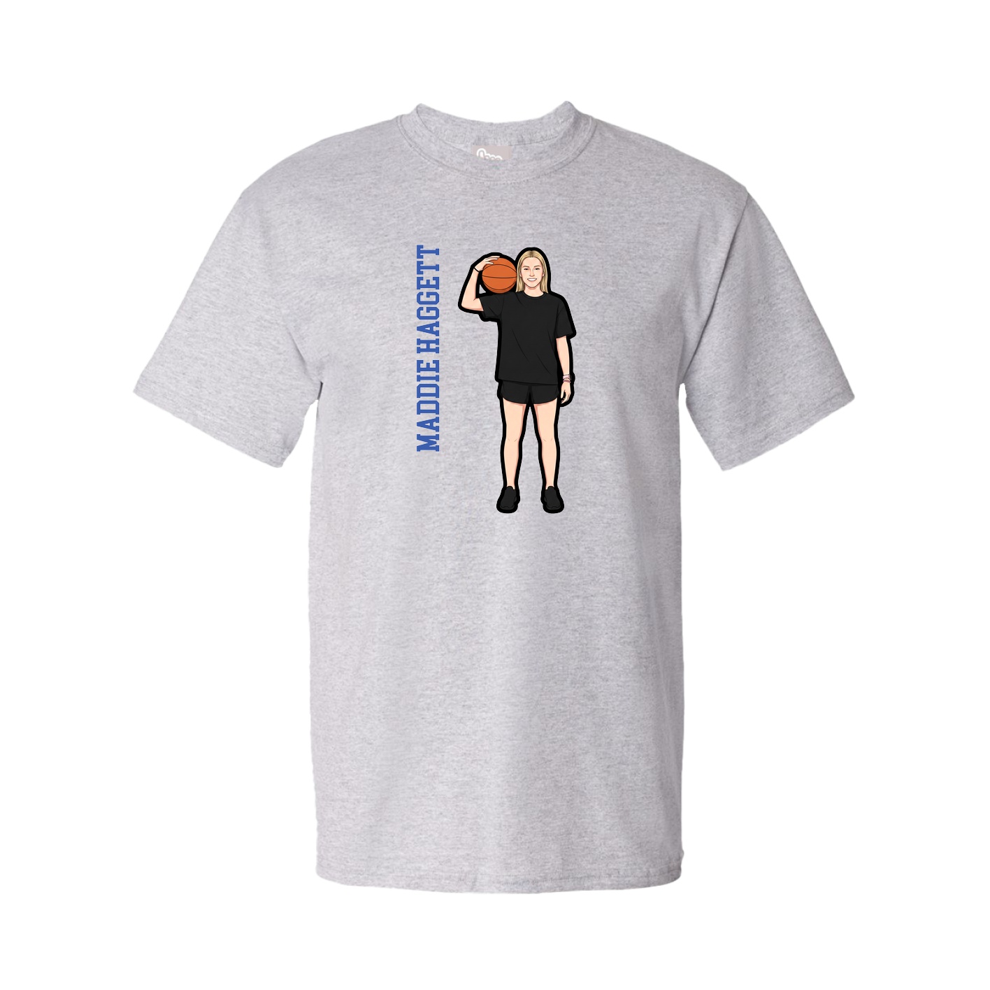 Tee — Name Vertical in Grey