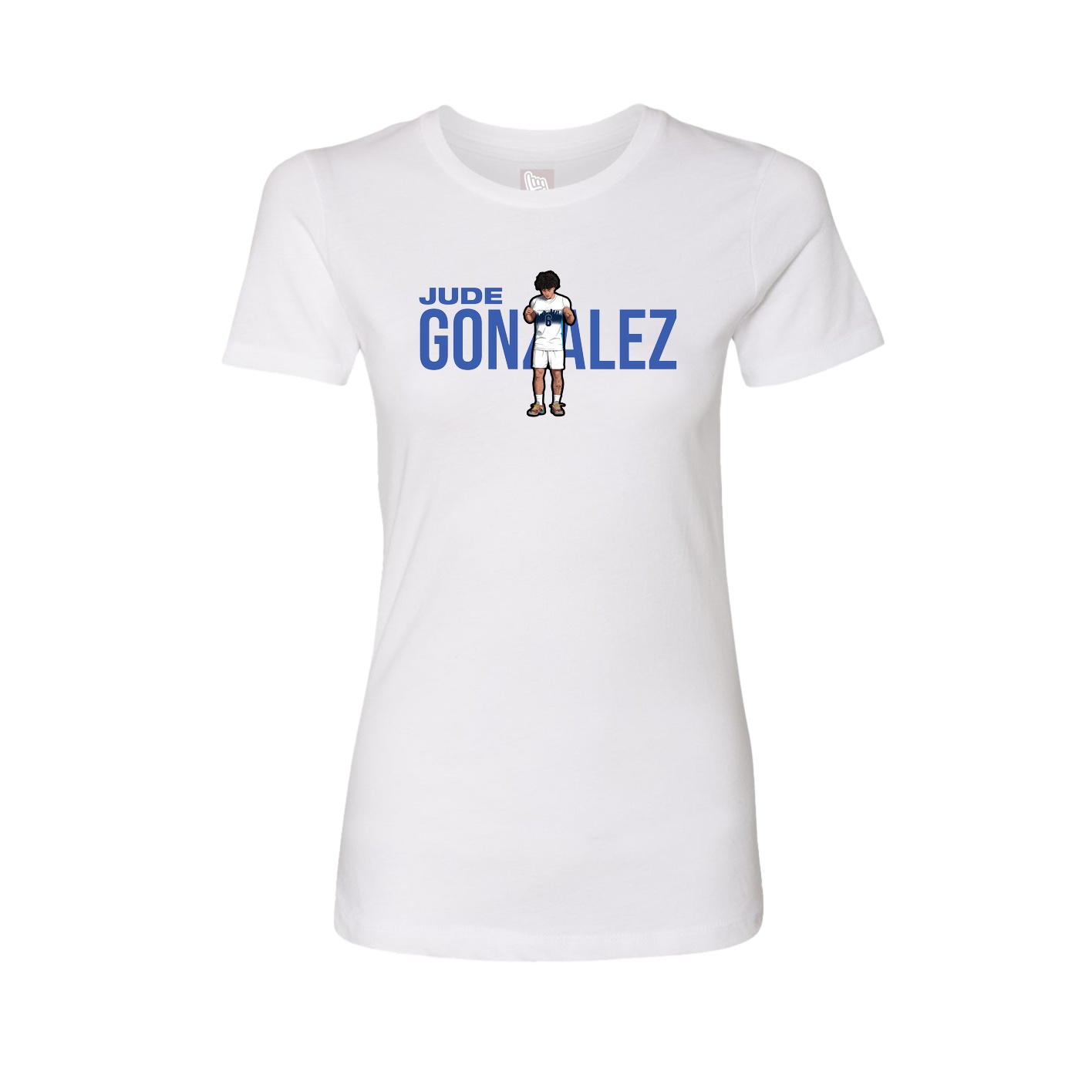 Fitted Women's Tee — Player Name in White