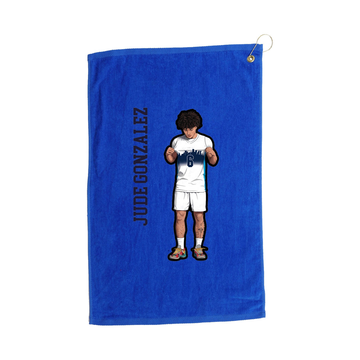 Golf Towel — Name Vertical in Royal