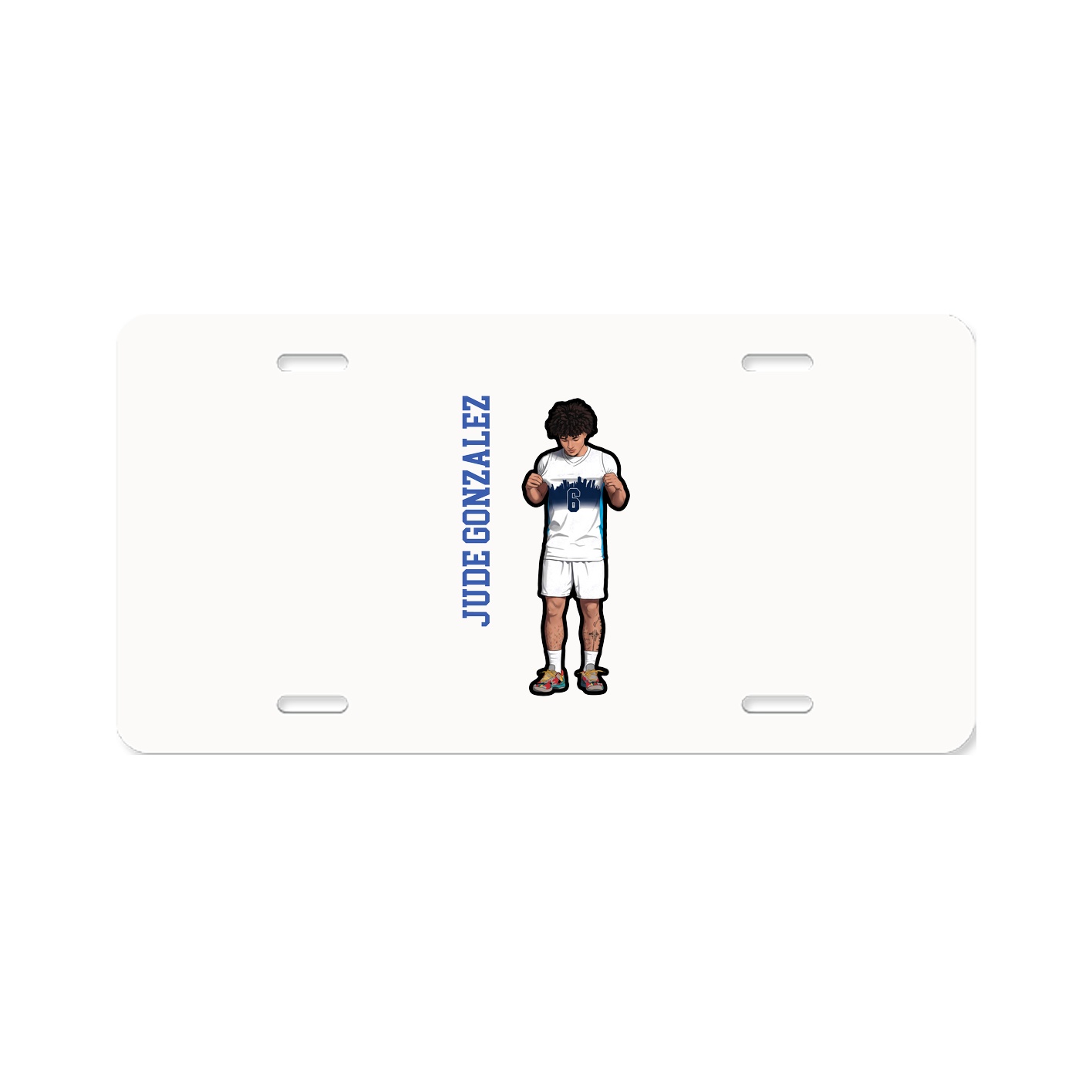 License Plate — Name Vertical in Classic