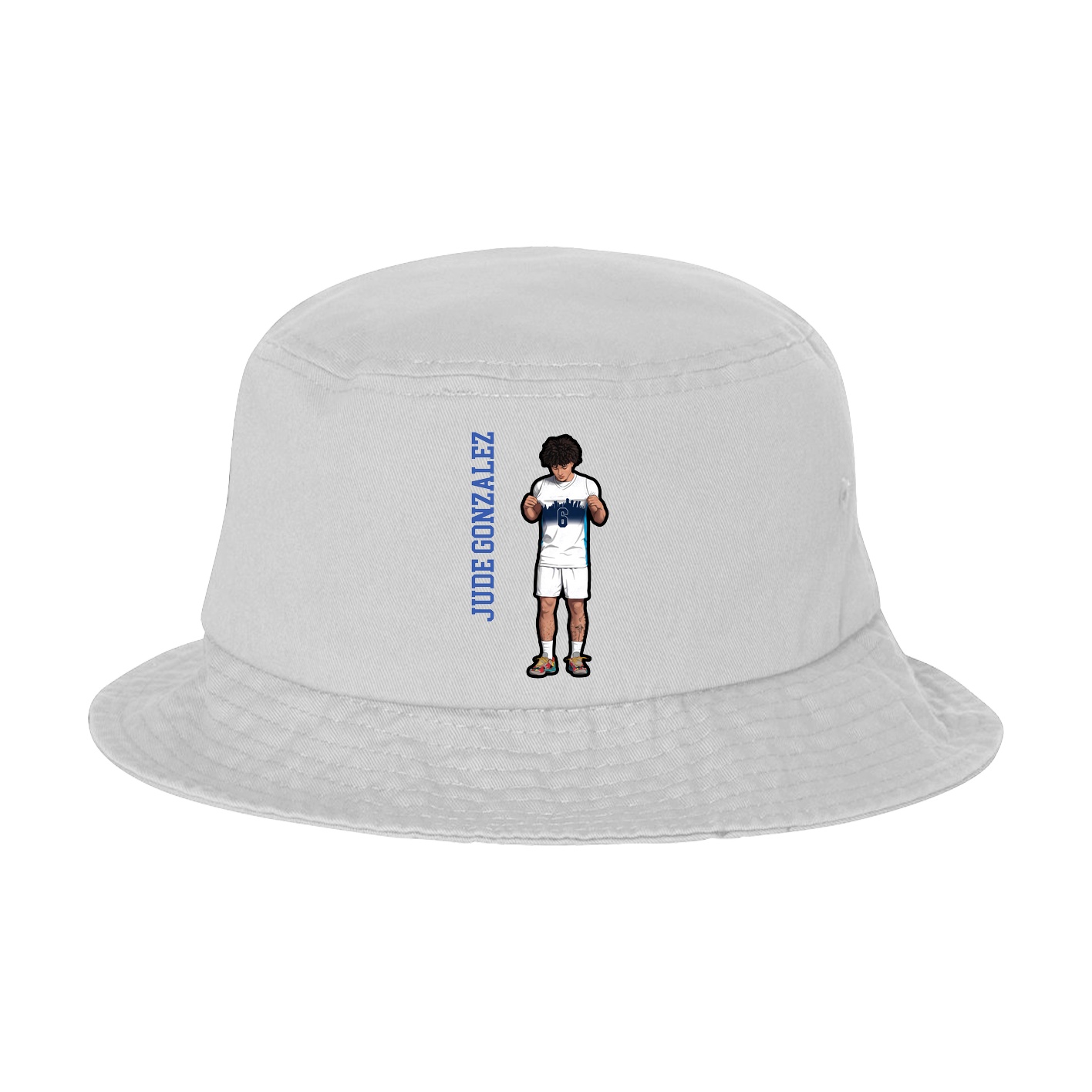 Bucket Cap — Name Vertical in White