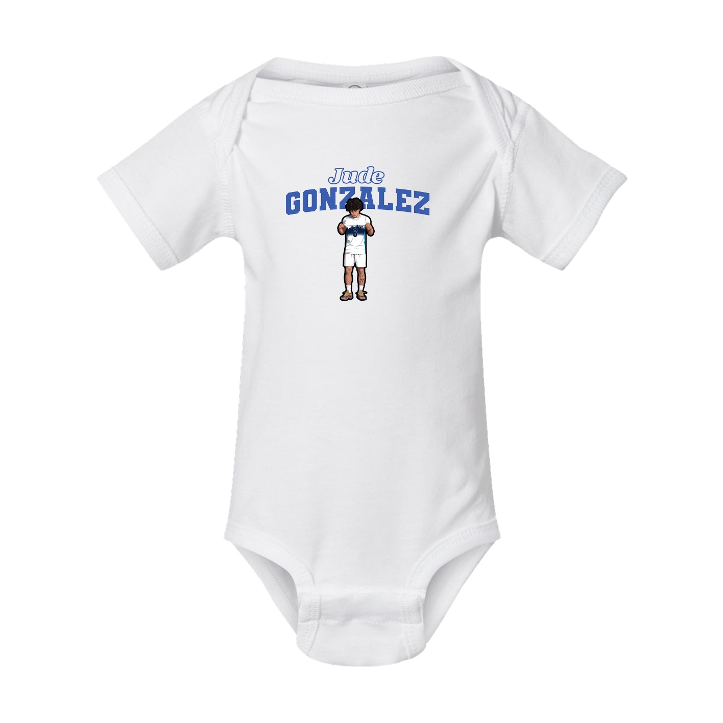 Baby Onesie — Name Arch in White