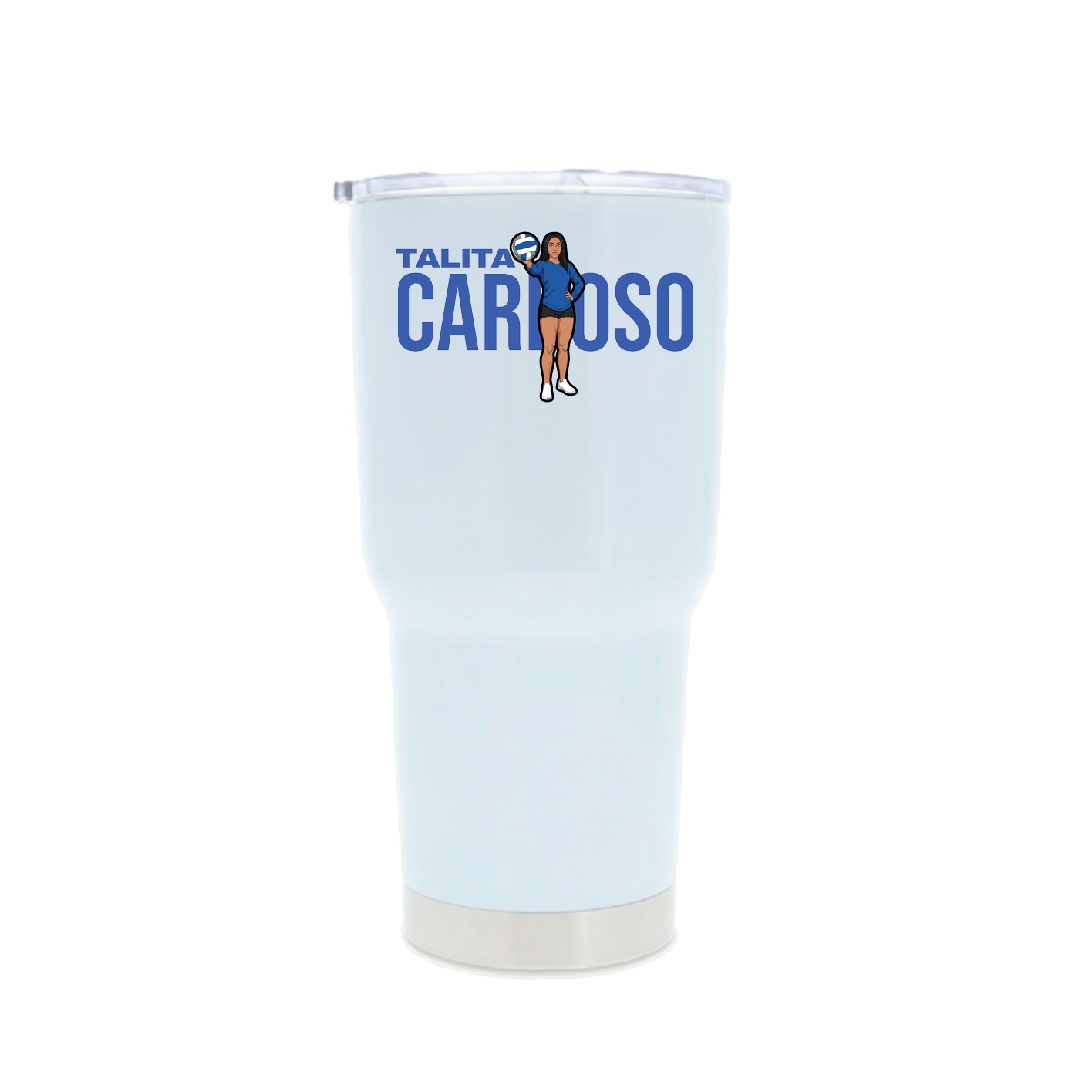 30oz Stainless Steel Tumbler — Player Name in White